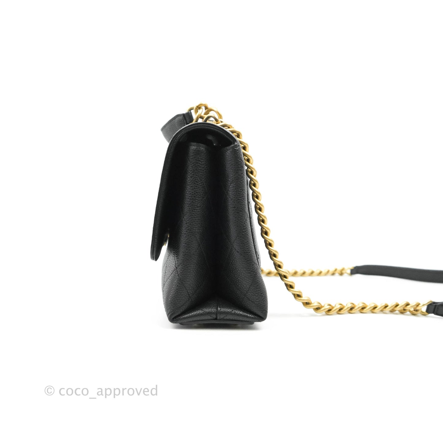 Chanel Chic Affinity Small Grained Calfskin Black Aged Gold Hardware