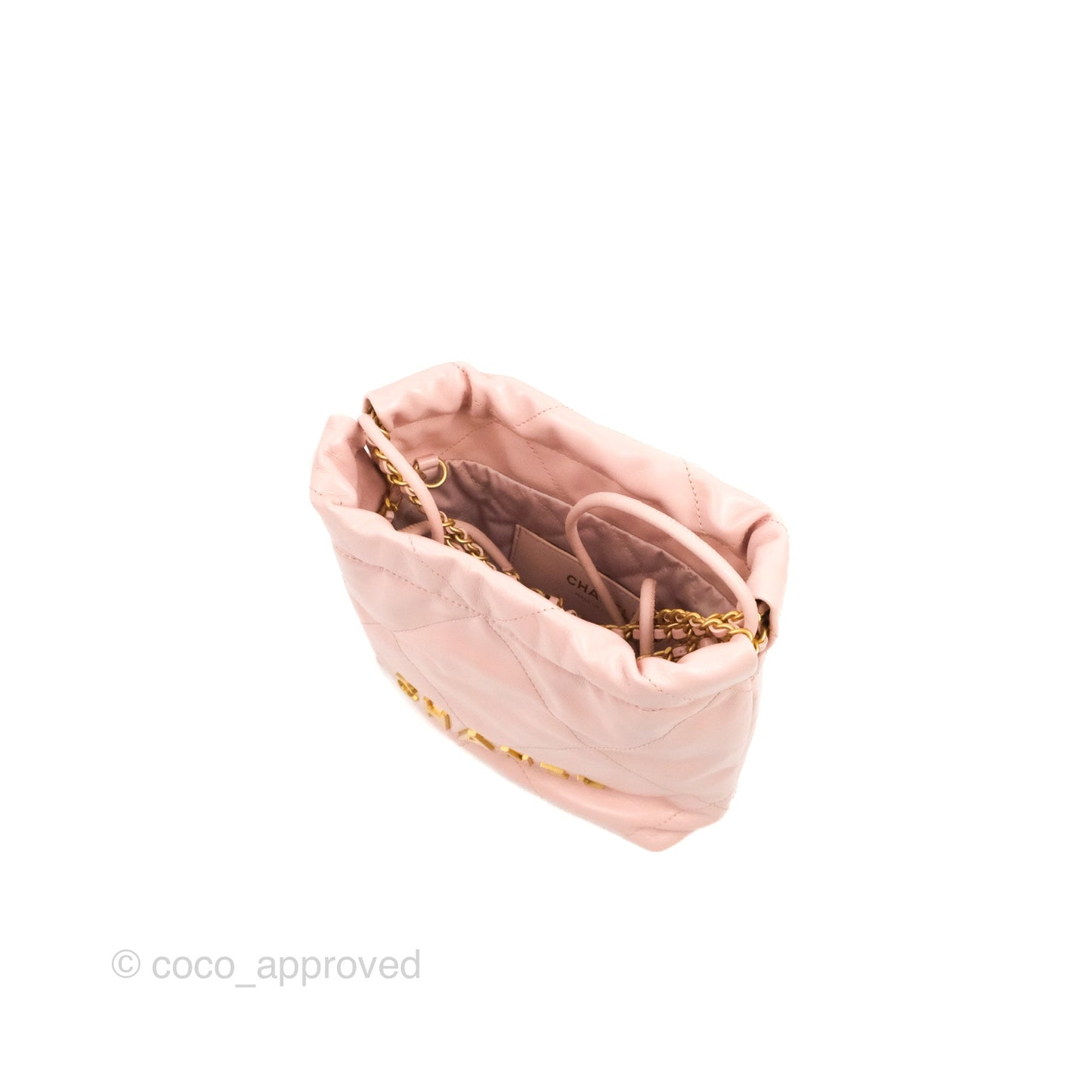 Chanel 22 Mini Bag Pink Shiny Crumpled Calfskin