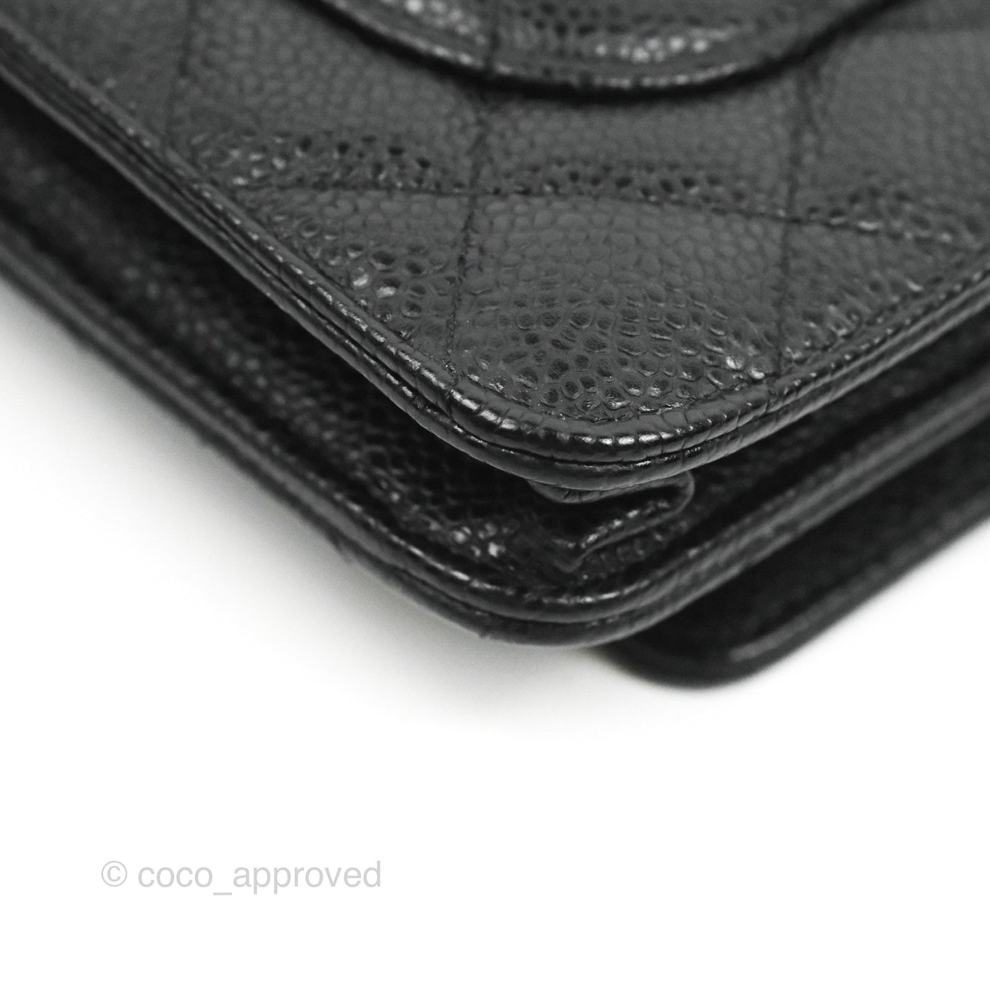 Chanel Quilted Classic WOC Black Caviar Gold Hardware