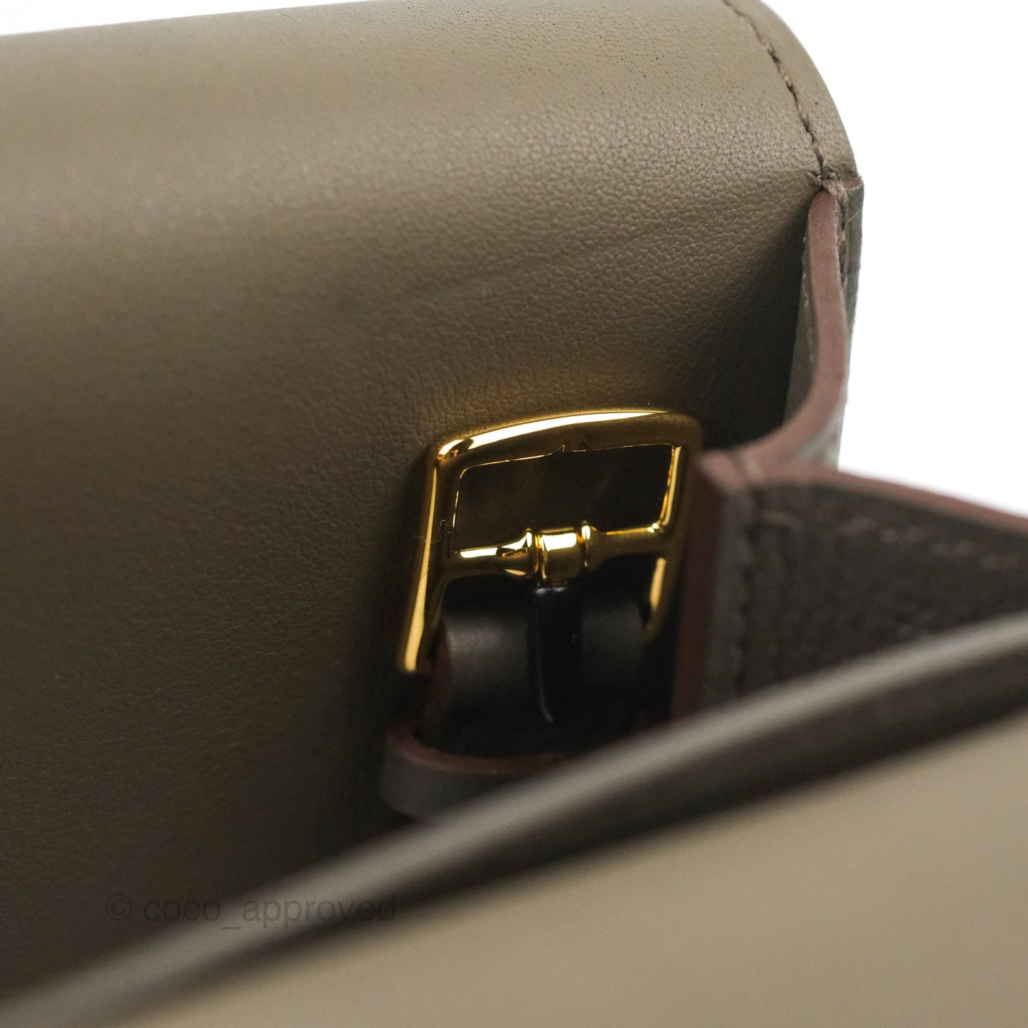 Hermès Halzan 25 Gris Etain 8F Evercolor Gold Hardware