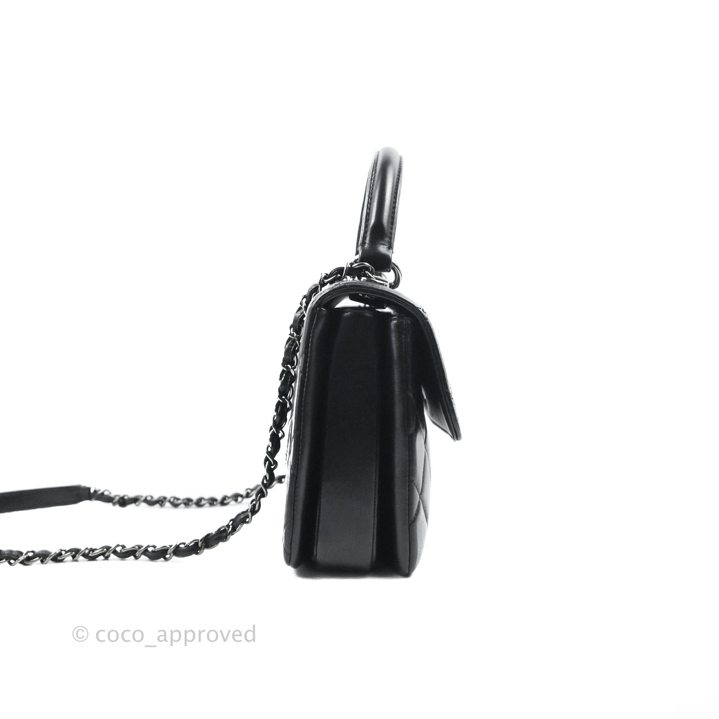 Chanel Trendy CC Small Black Lambskin Dark Silver Hardware