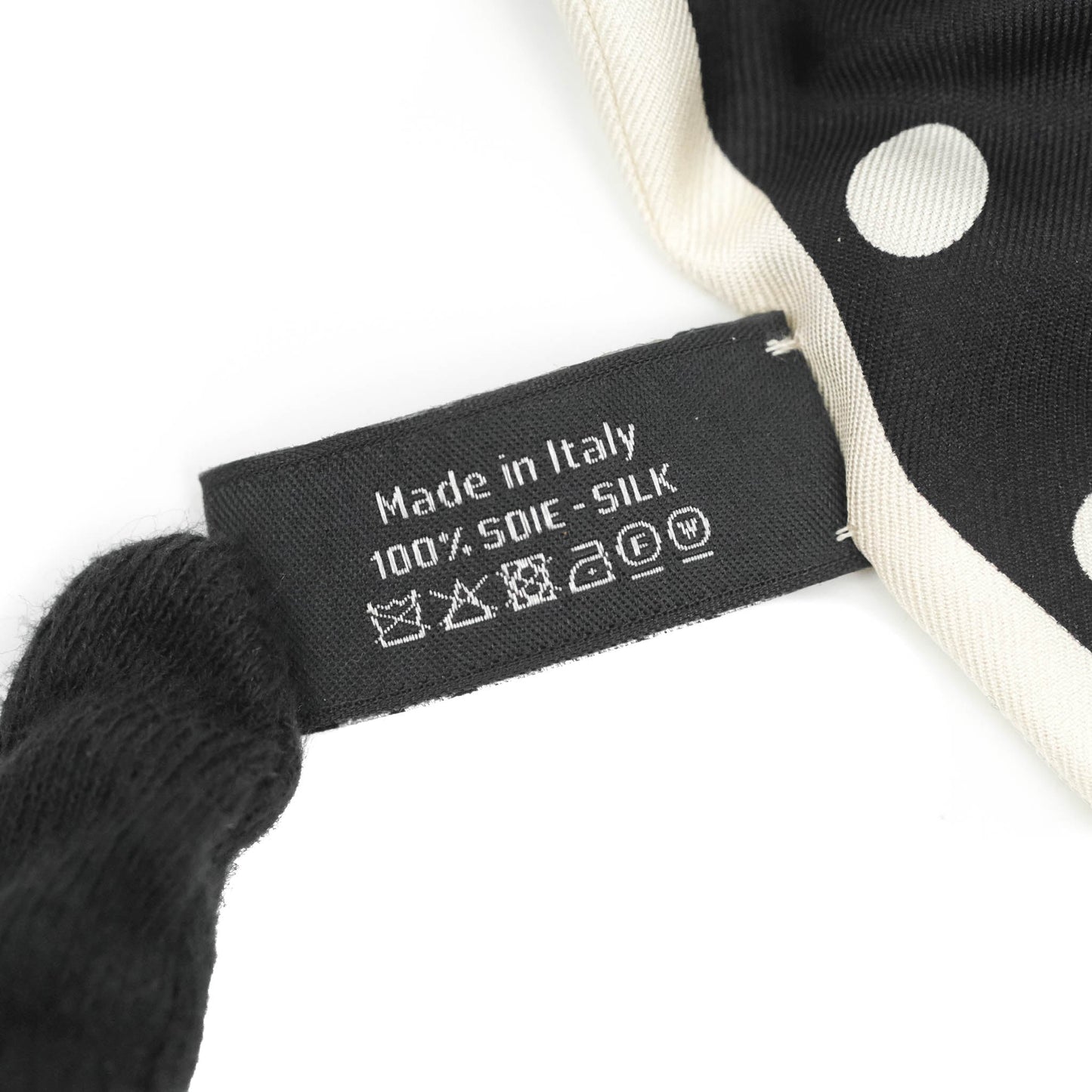 Chanel Coco Bow Silk Hair Accessory Black & Ivory