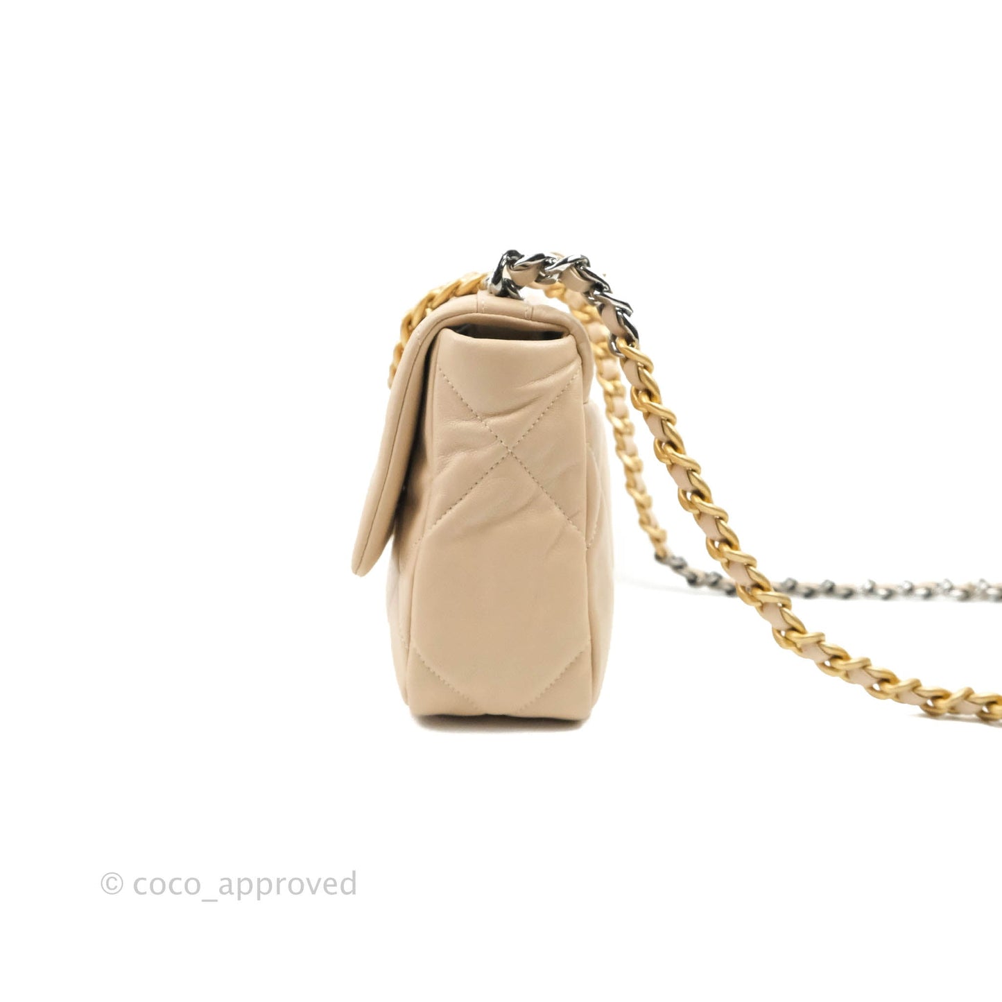 Chanel 19 Small Light Beige Mixed Hardware 20S