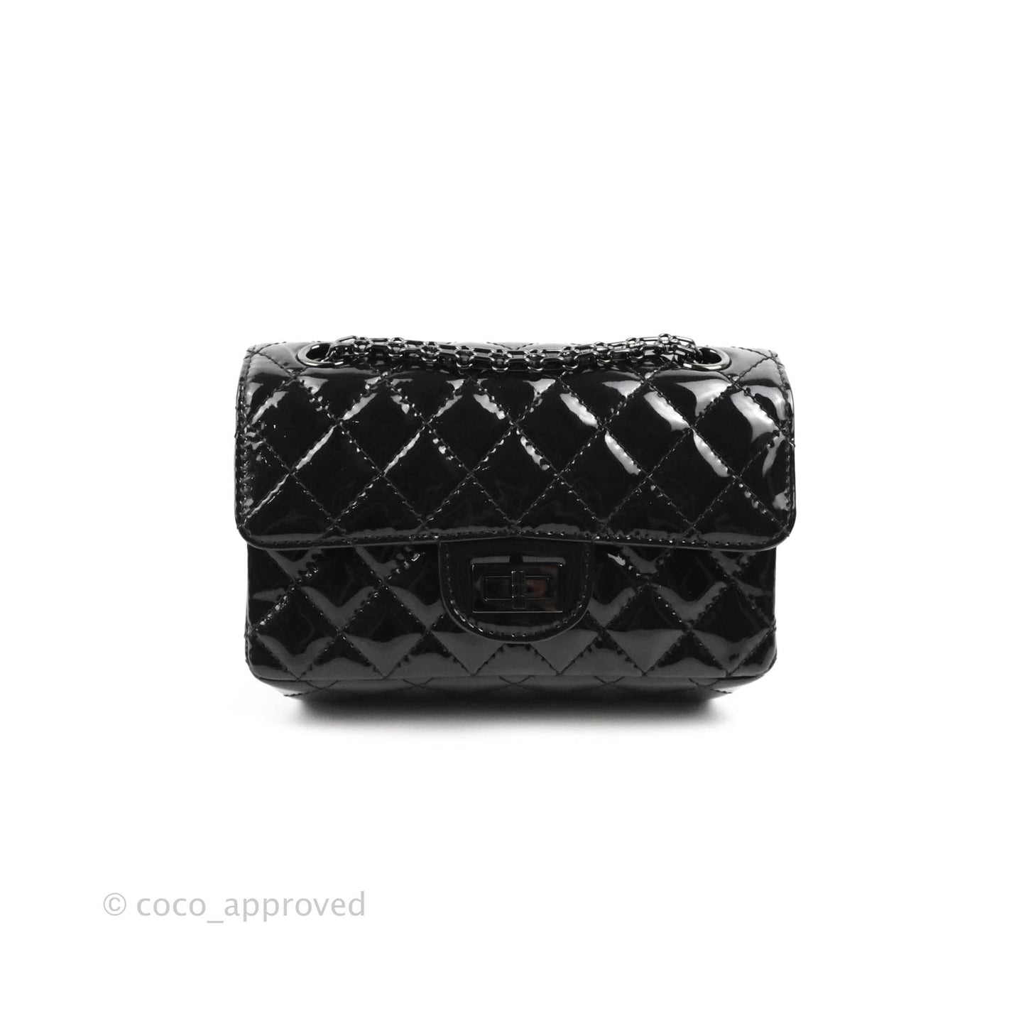 Chanel Quilted Mini Reissue 224 So Black Patent