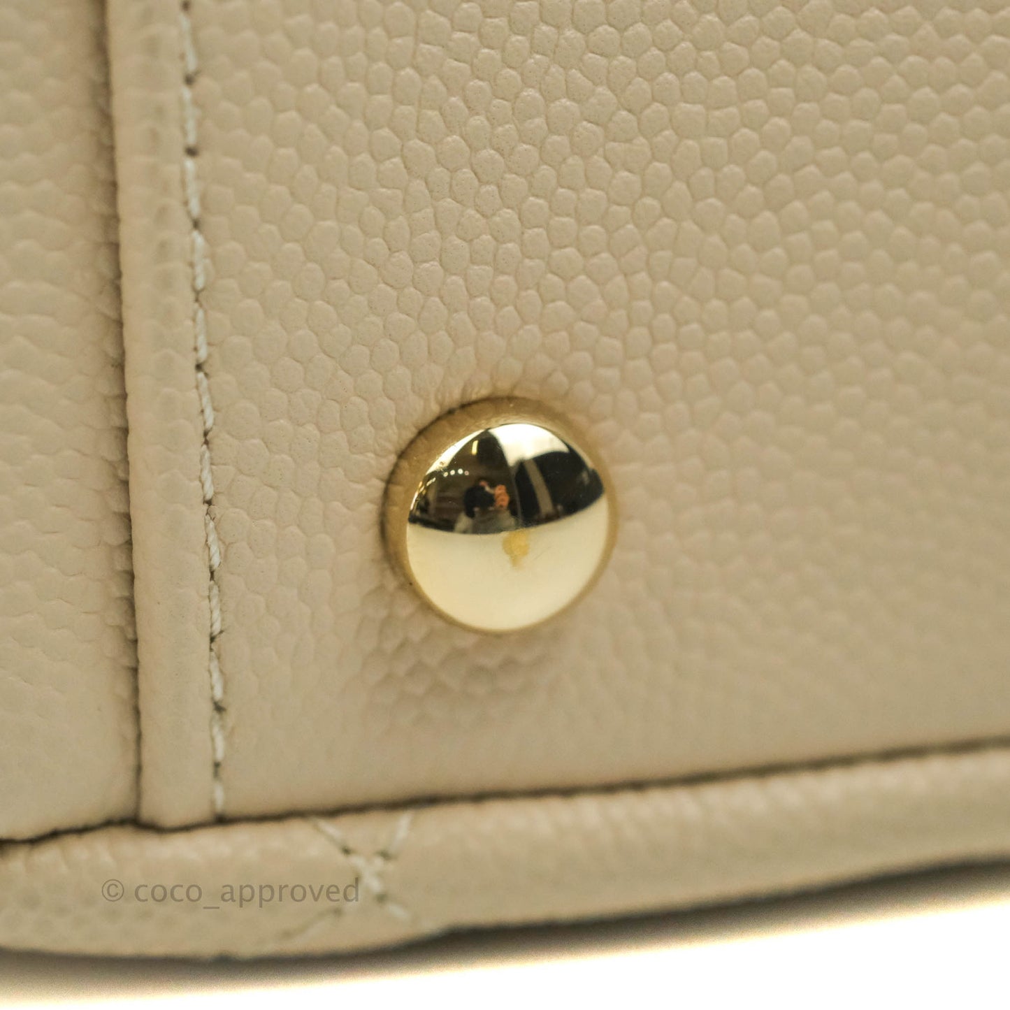 Chanel Quilted Medium Business Affinity Flap Light Beige Caviar Gold Hardware 20B