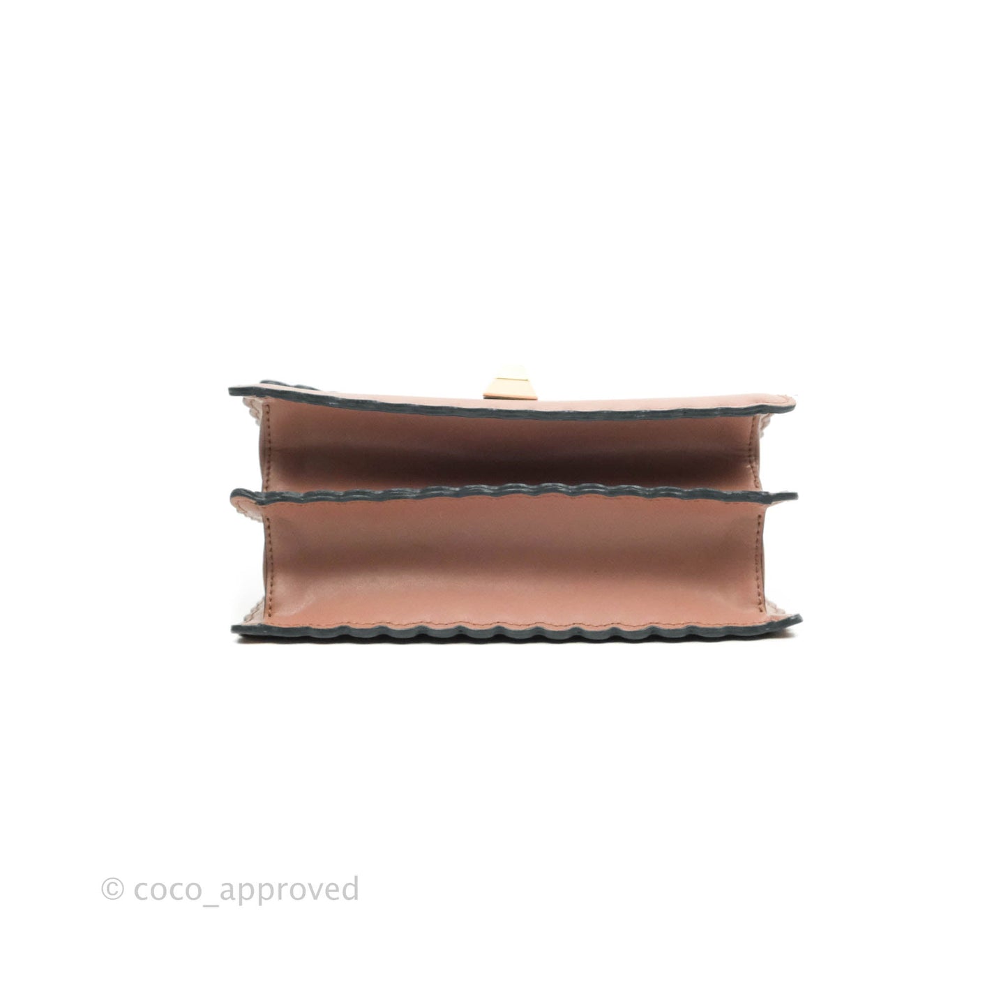 Fendi Kan I Scalloped Shoulder Bag Dark Pink Silver Hardware