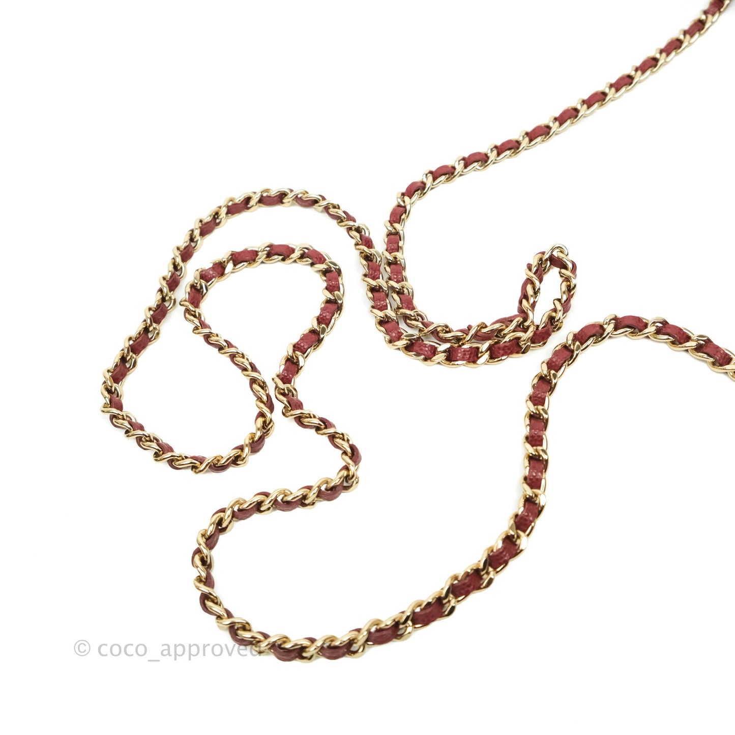 Chanel Quilted Wallet on Chain WOC Burgundy Caviar Gold Hardware