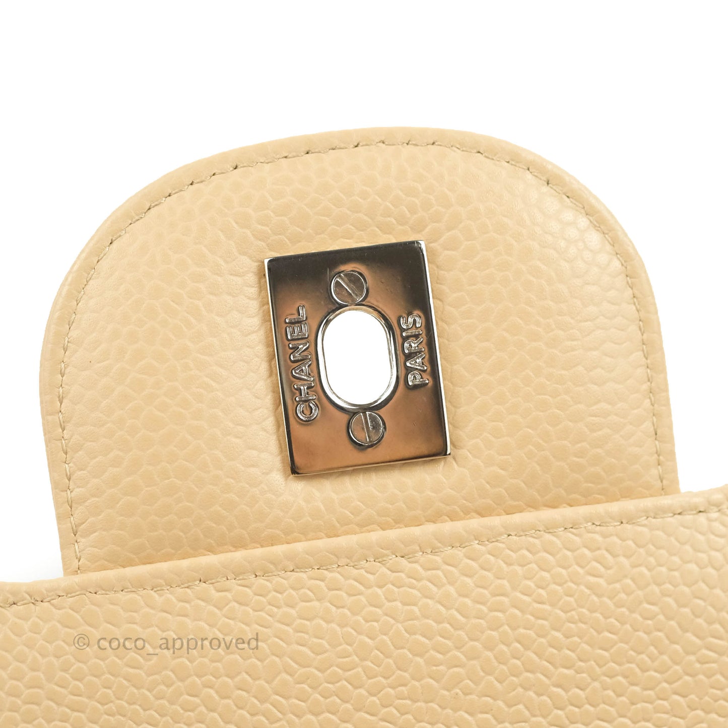 Chanel Jumbo Double Flap Beige Caviar Silver Hardware⁣⁣