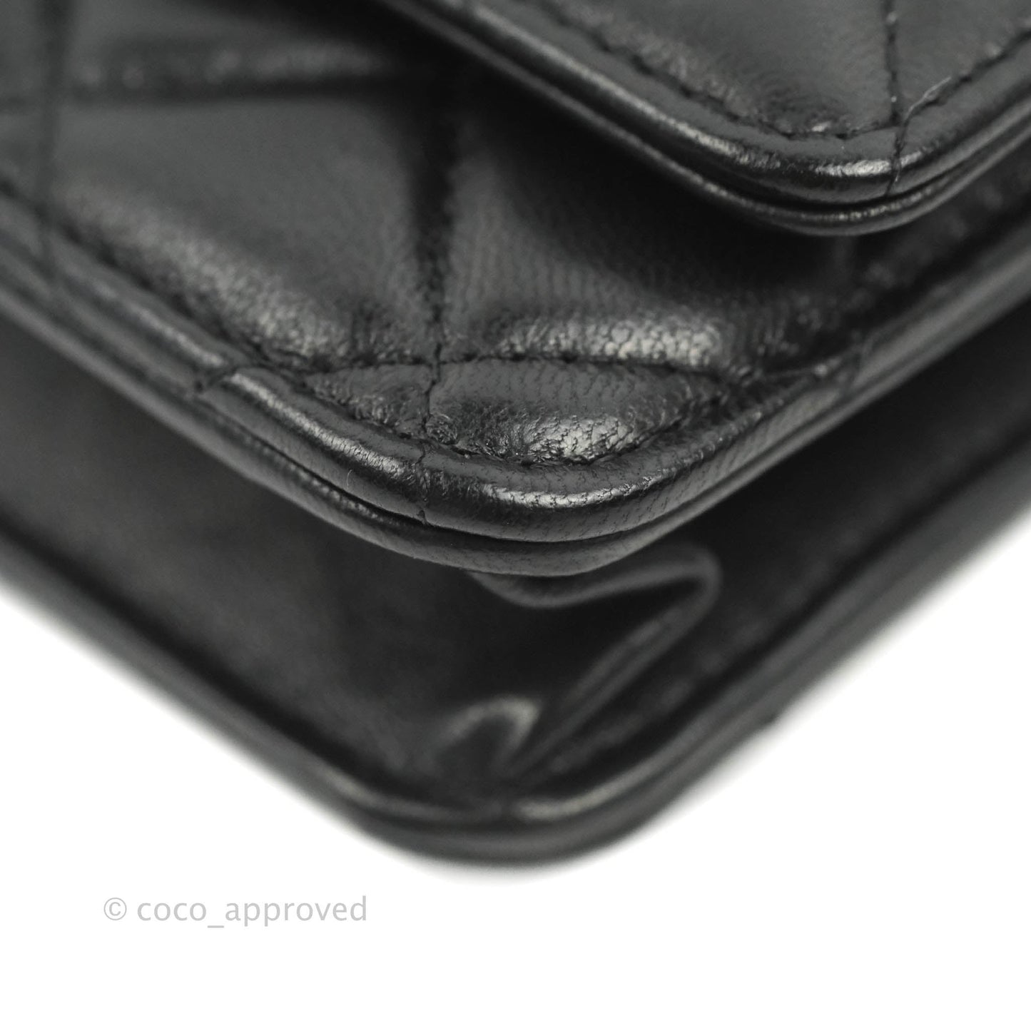 Chanel Quilted Classic WOC Black Lambskin Gold Hardware