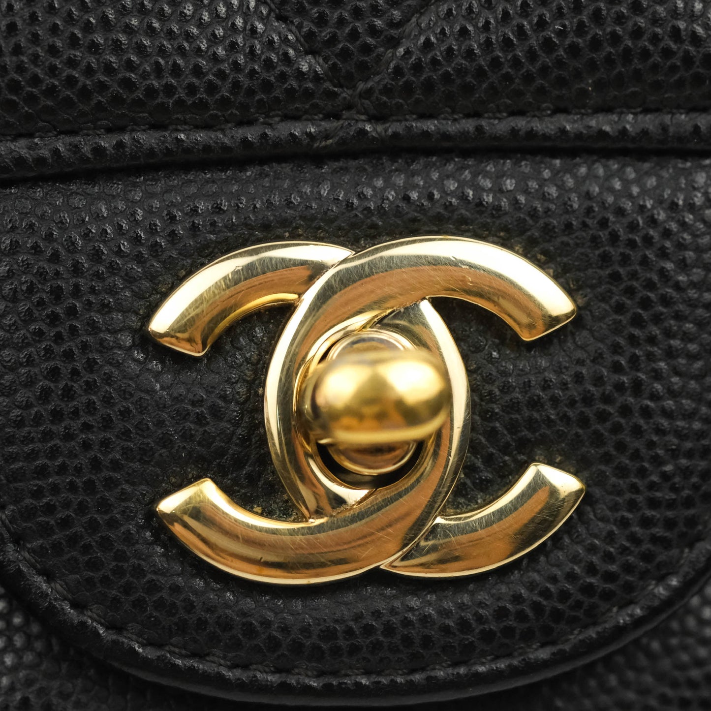 Chanel Classic Mini Rectangular Flap Black Caviar Gold Hardware 17C