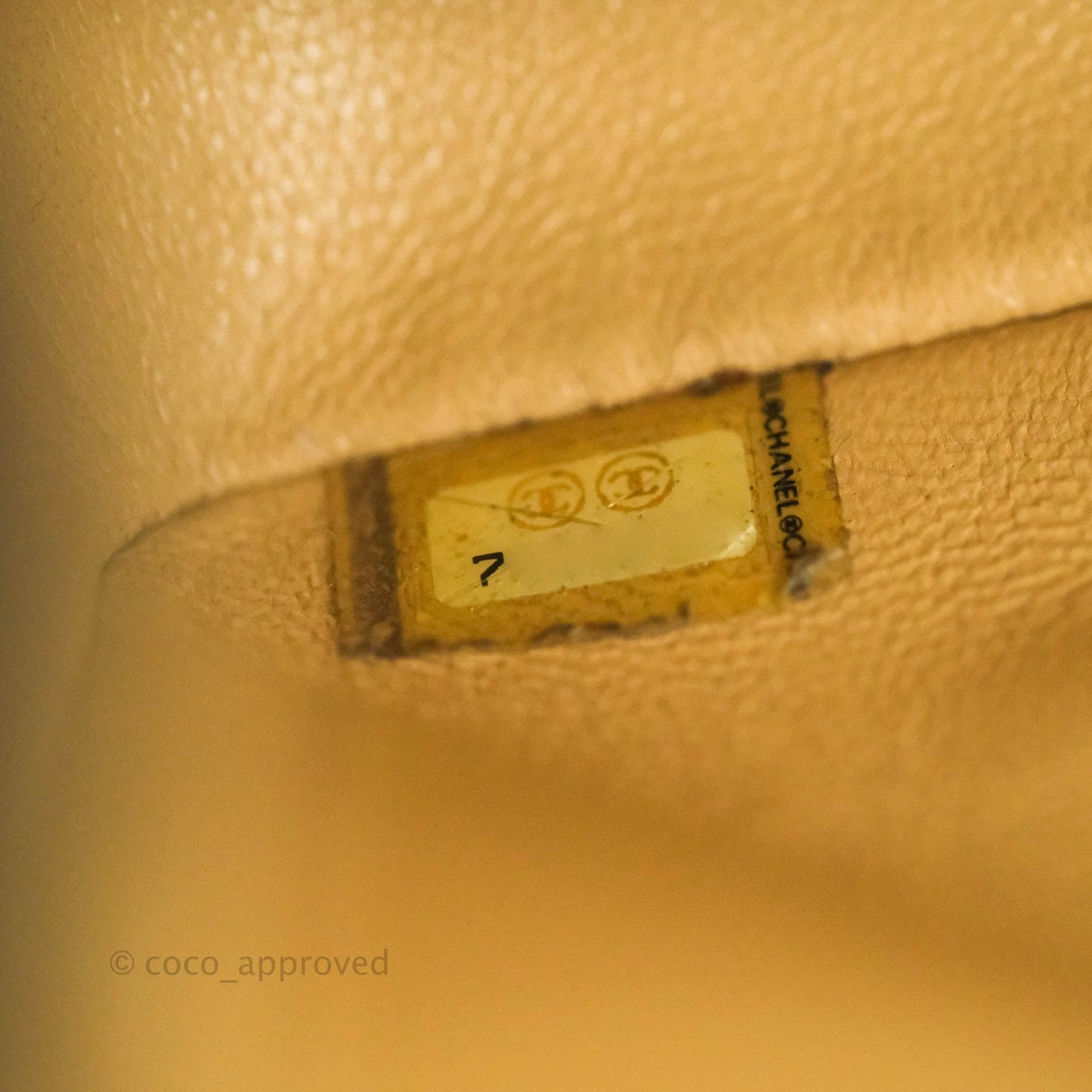 Chanel Vintage Classic M/L Medium Double Flap Bag Beige Caviar 24K Gold Hardware