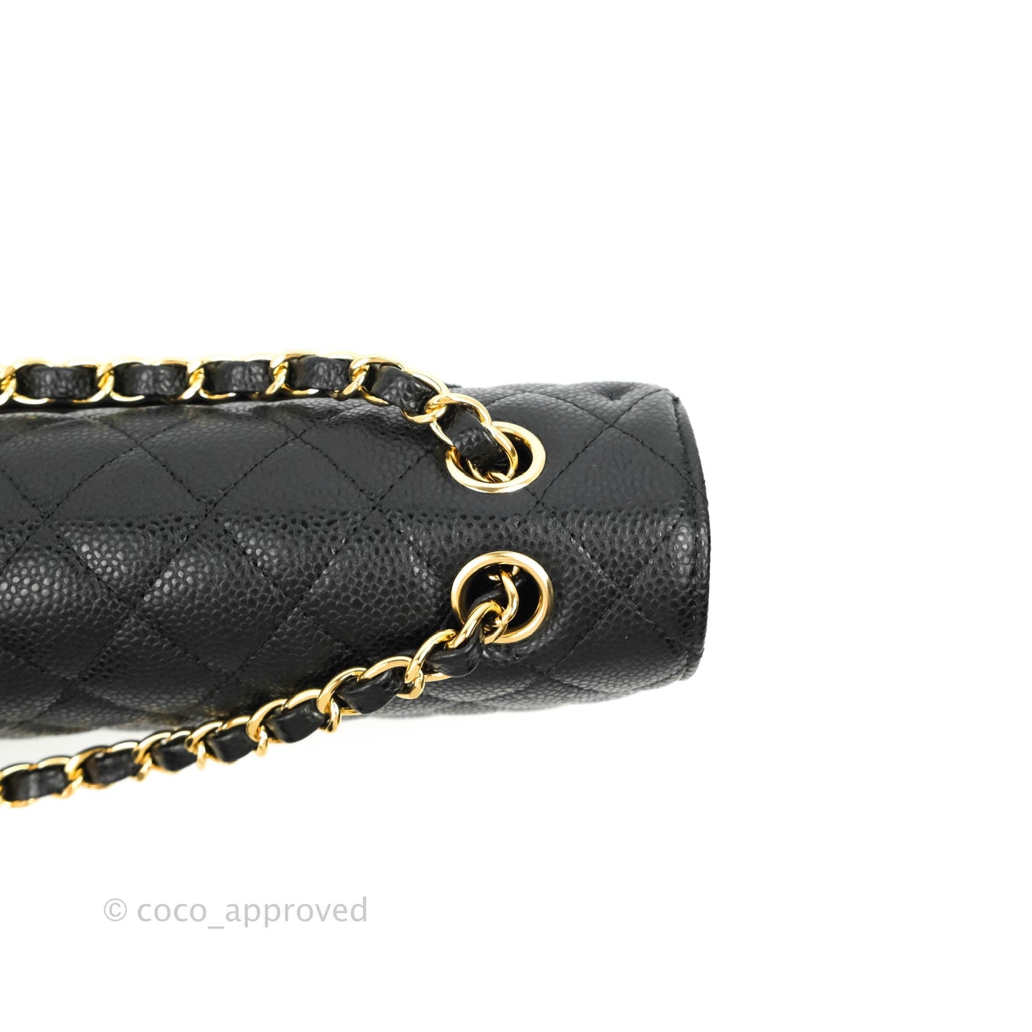Chanel Classic M/L Medium Double Flap Black Caviar Gold Hardware