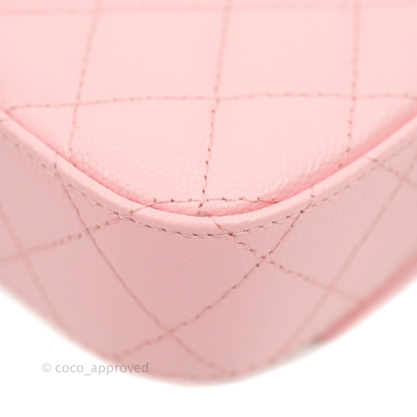 Chanel Classic Clutch With Chain Pink Caviar Gold Hardware