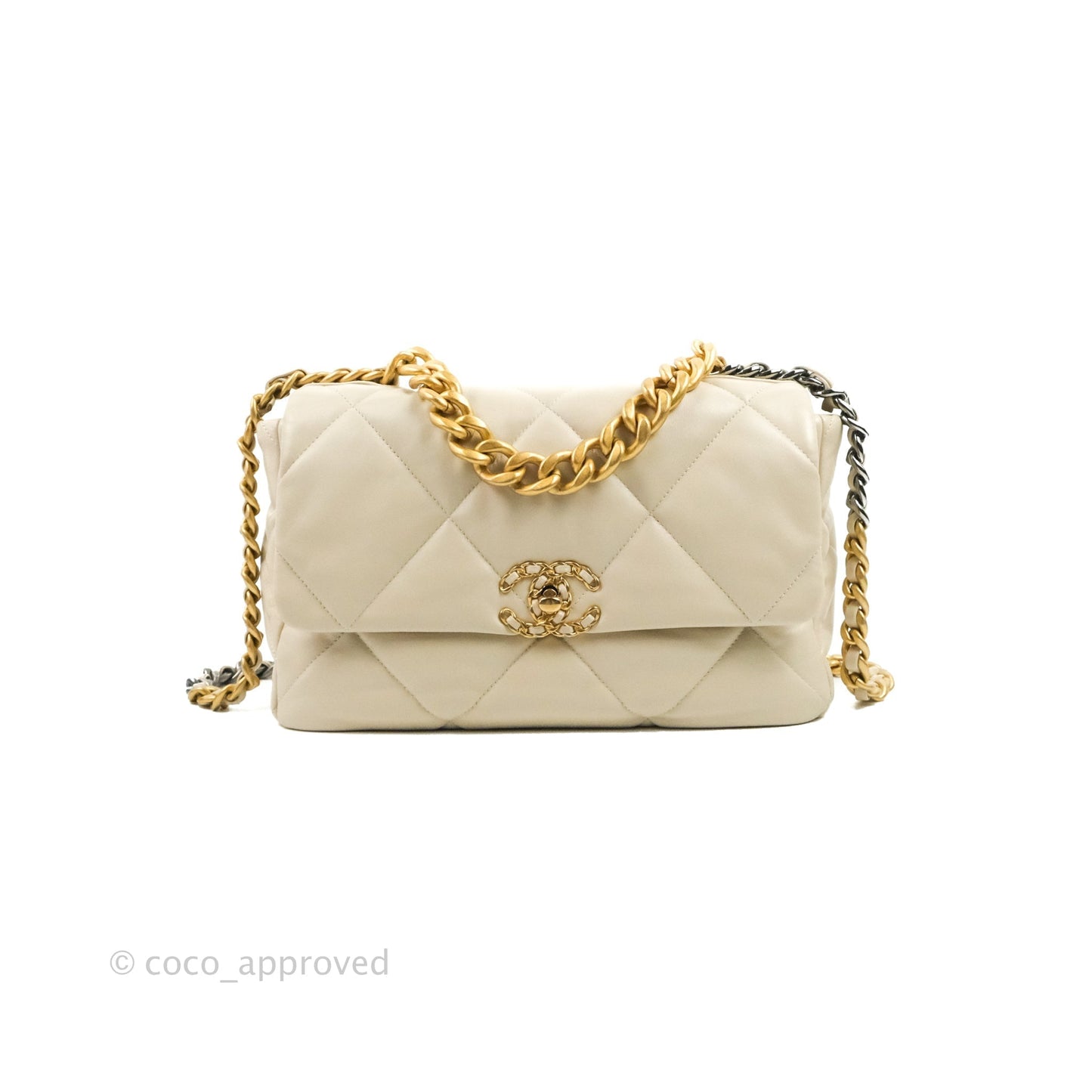 Chanel 19 Medium Ivory Mixed Hardware