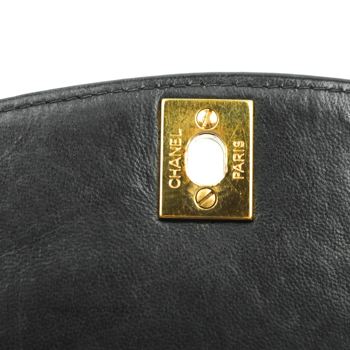 Chanel Black Quilted Lambskin Small Vintage Classic Diana Flap 24K Gold Hardware
