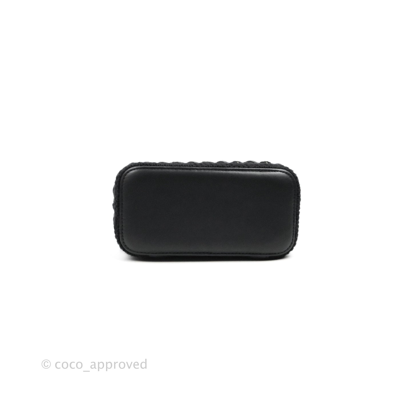 Chanel Vanity with Chain Crochet Black Lambskin Gold Hardware