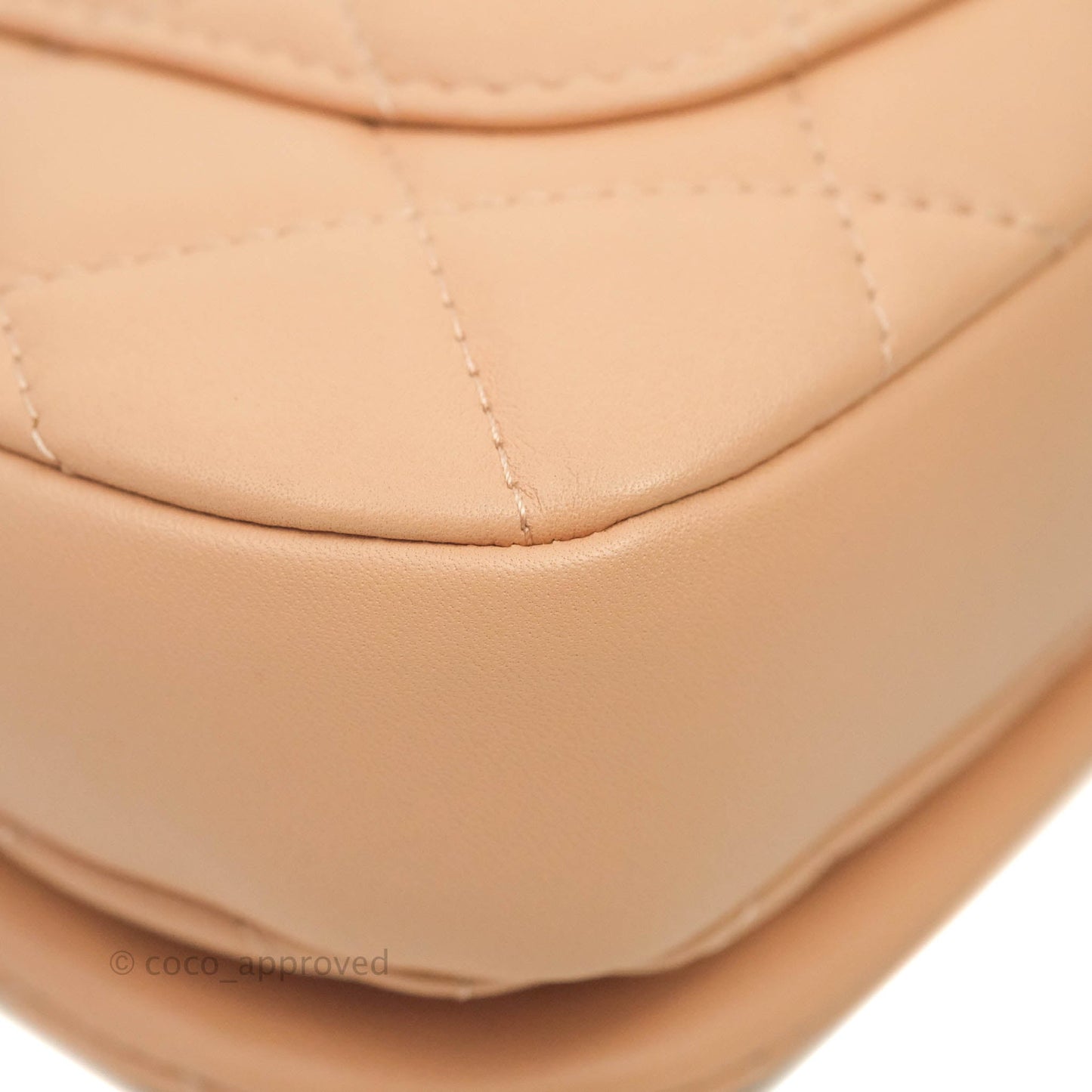 Chanel Clutch with Chain Beige Pink Calfskin Aged Gold Hardware