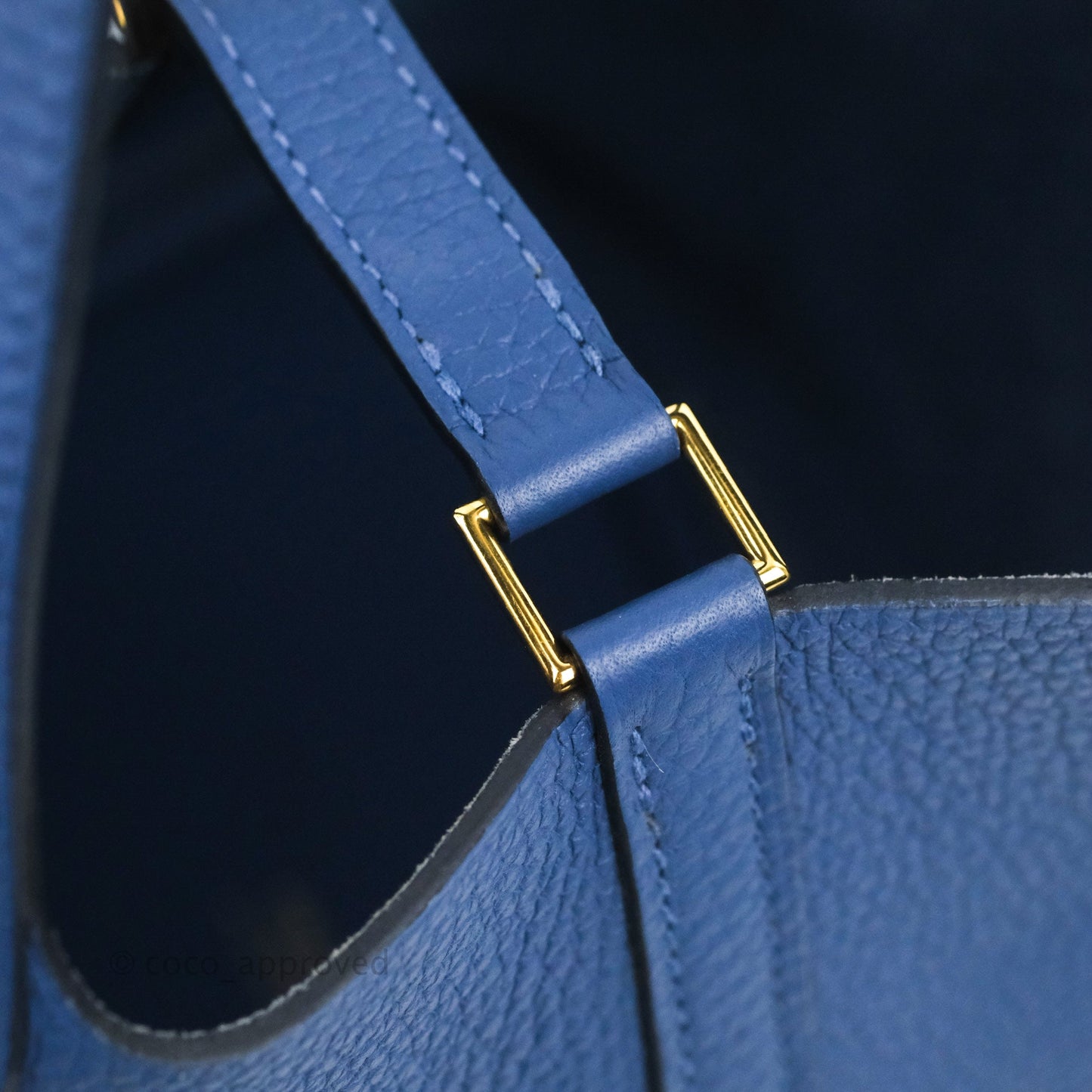 Hermès Picotin Lock 18 TM Bleu Brighton Gold Hardware