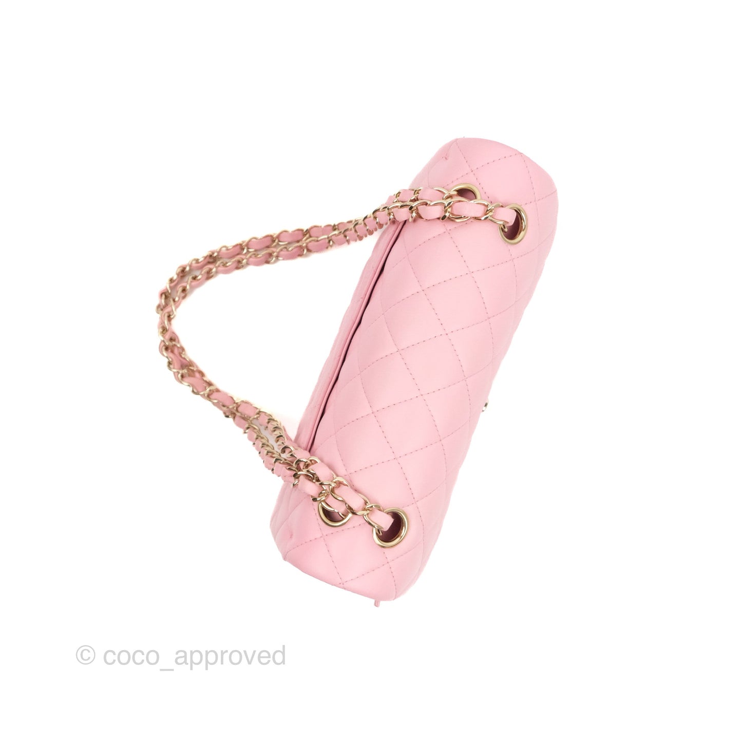 Chanel Small Classic Quilted Flap Pink Lambskin Gold Hardware