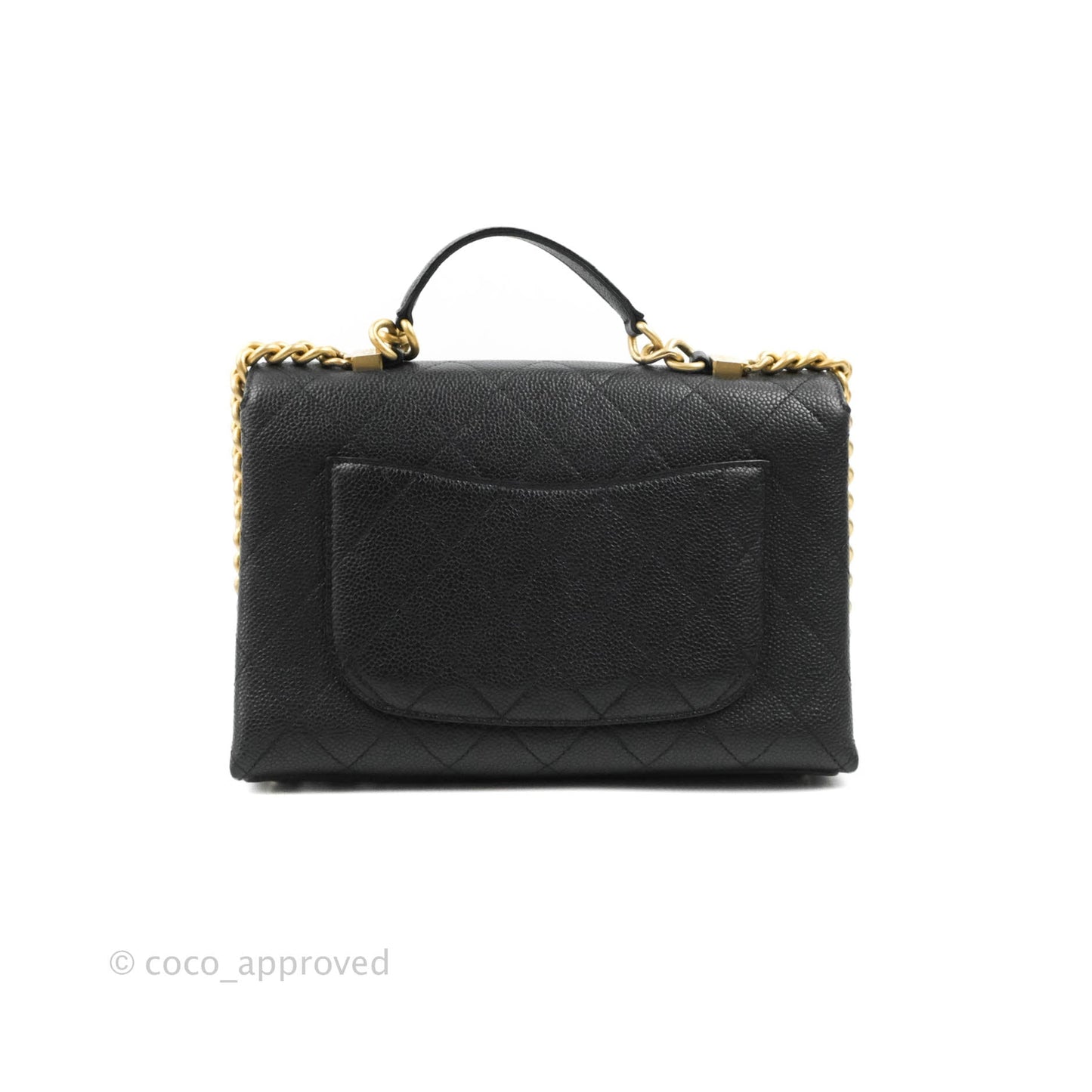 Chanel Small Chic Affinity Grained Calfskin Black Gold Hardware