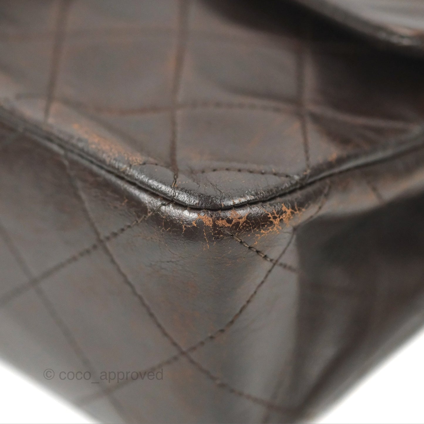 Chanel Vintage Small Classic Flap Brown Lambskin 24K Gold Hardware