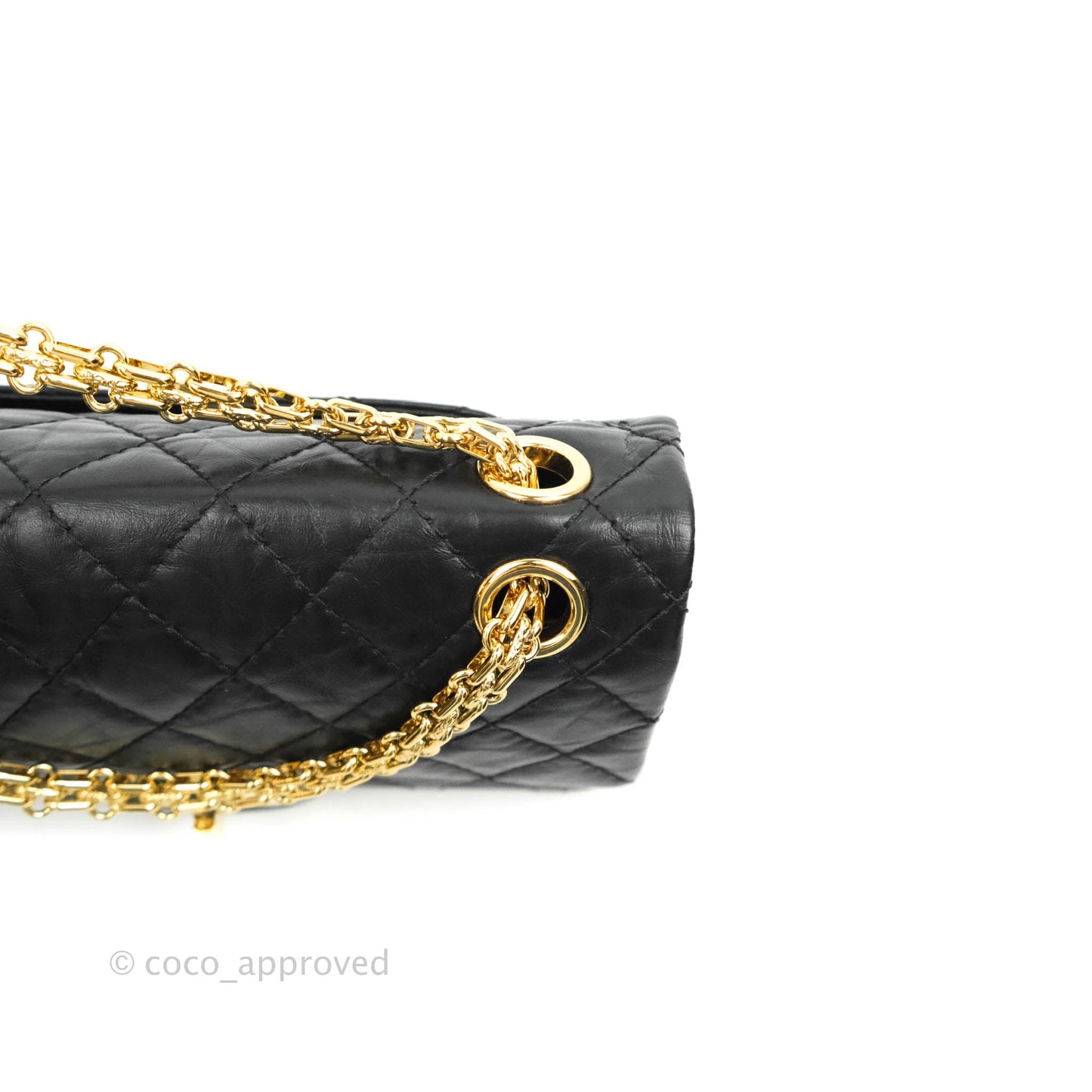 Chanel Mini Reissue 224 Black Aged Calfskin Gold Hardware