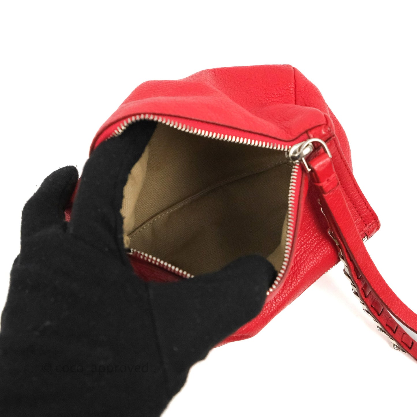 Givenchy Pandora Pouch Red Calfskin Silver Hardware