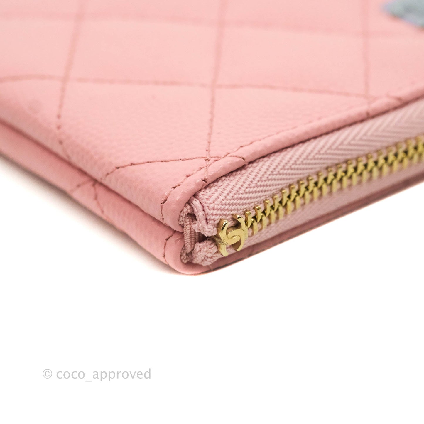 Chanel Mini Quilted O Case Pink Caviar Gold Hardware
