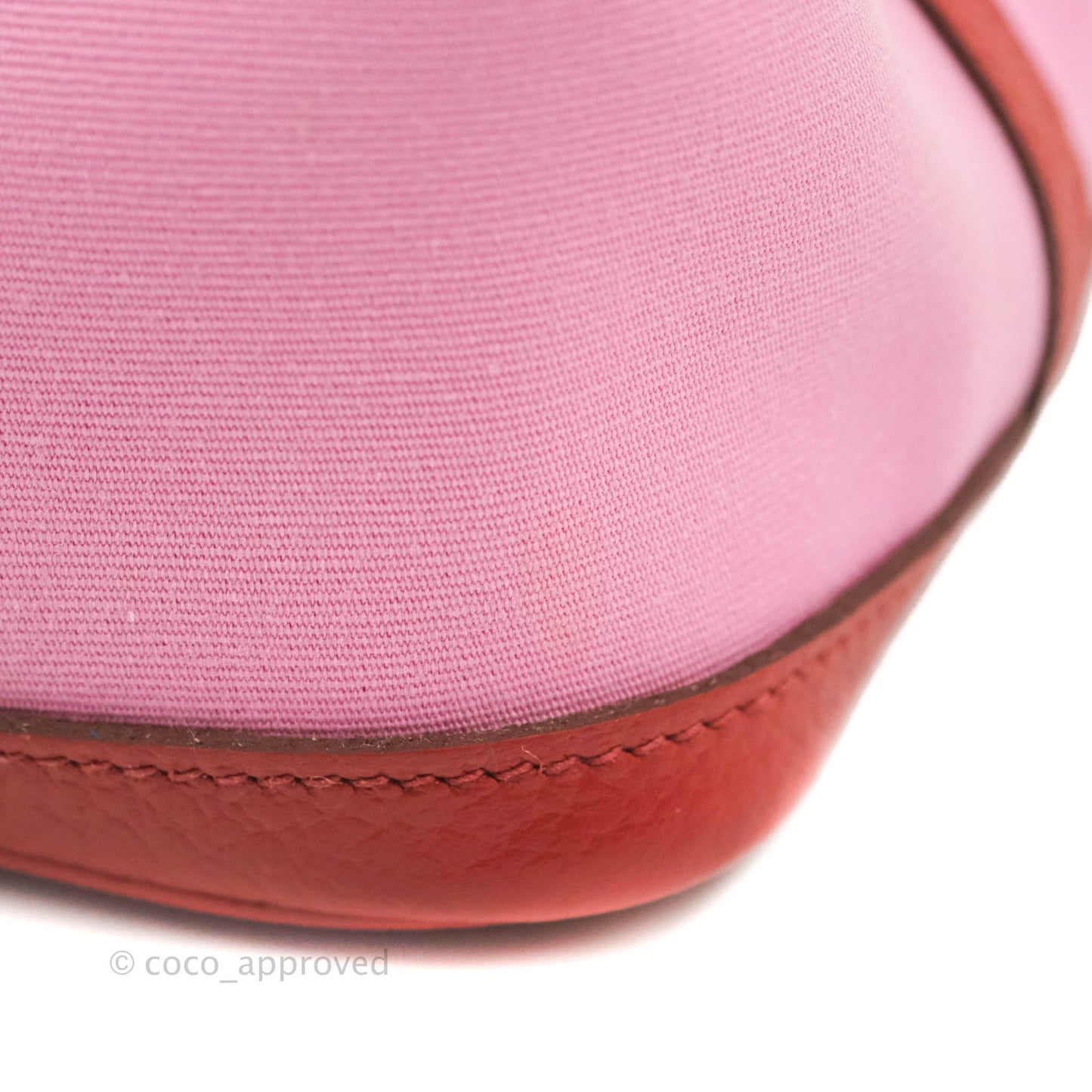 Hermès Garden Party 30 Pink / Red Duchesse Canvas