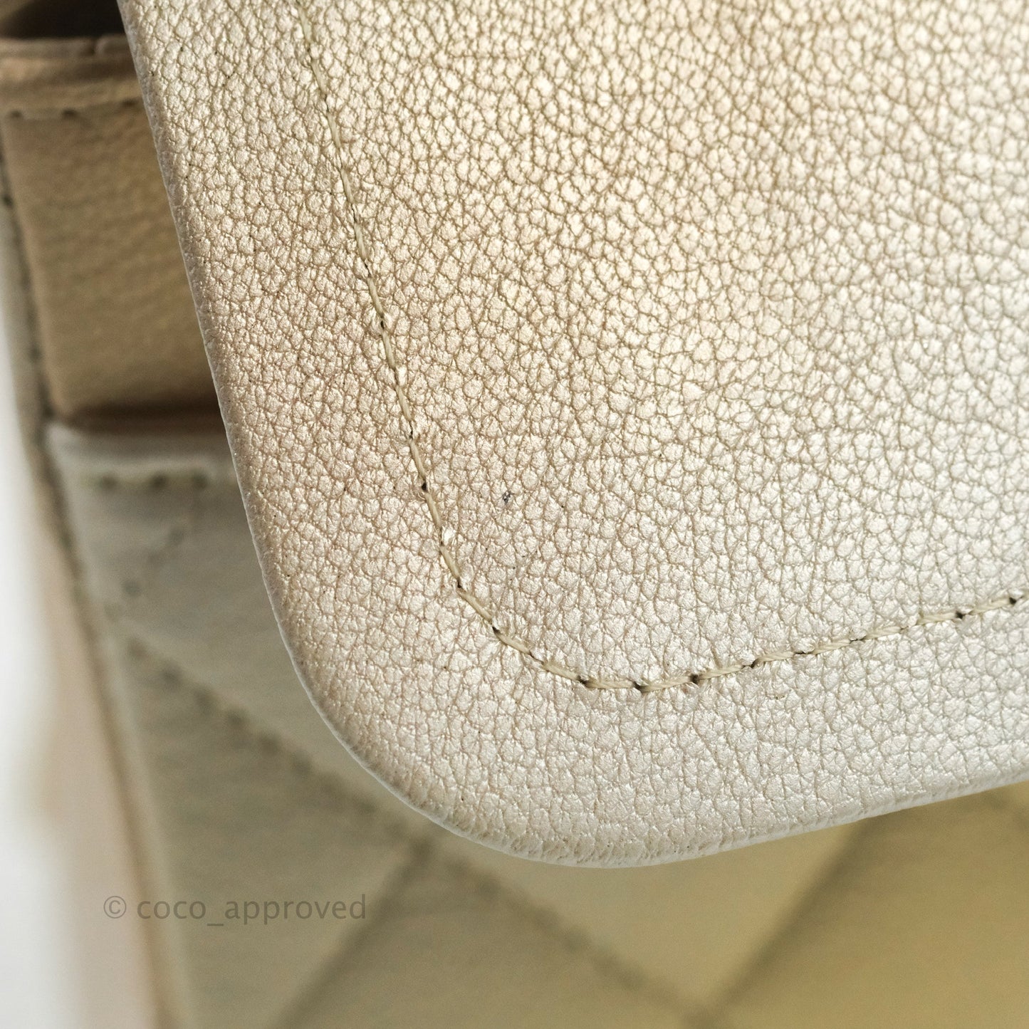 Chanel Classic Quilted M/L Medium Flap Ombre Metallic Goatskin Aged Gold Hardware