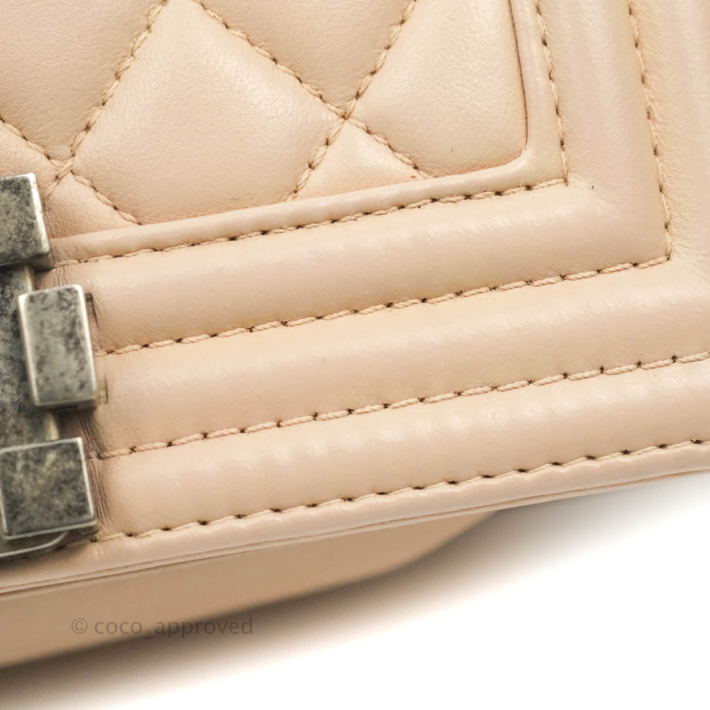 Chanel Boy Small Light Beige Pink Calfskin Ruthenium Hardware