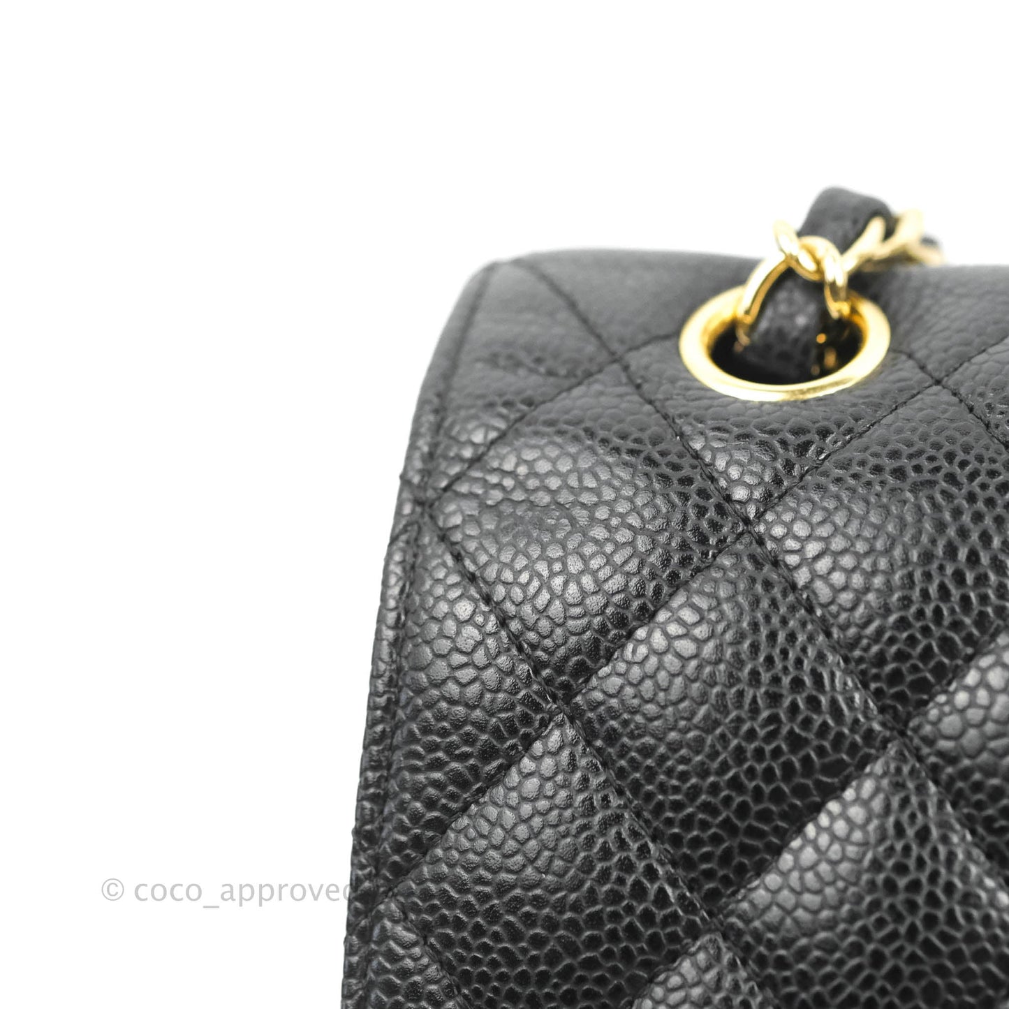 Chanel Small Classic Quilted Flap Black Caviar 24K Gold Hardware