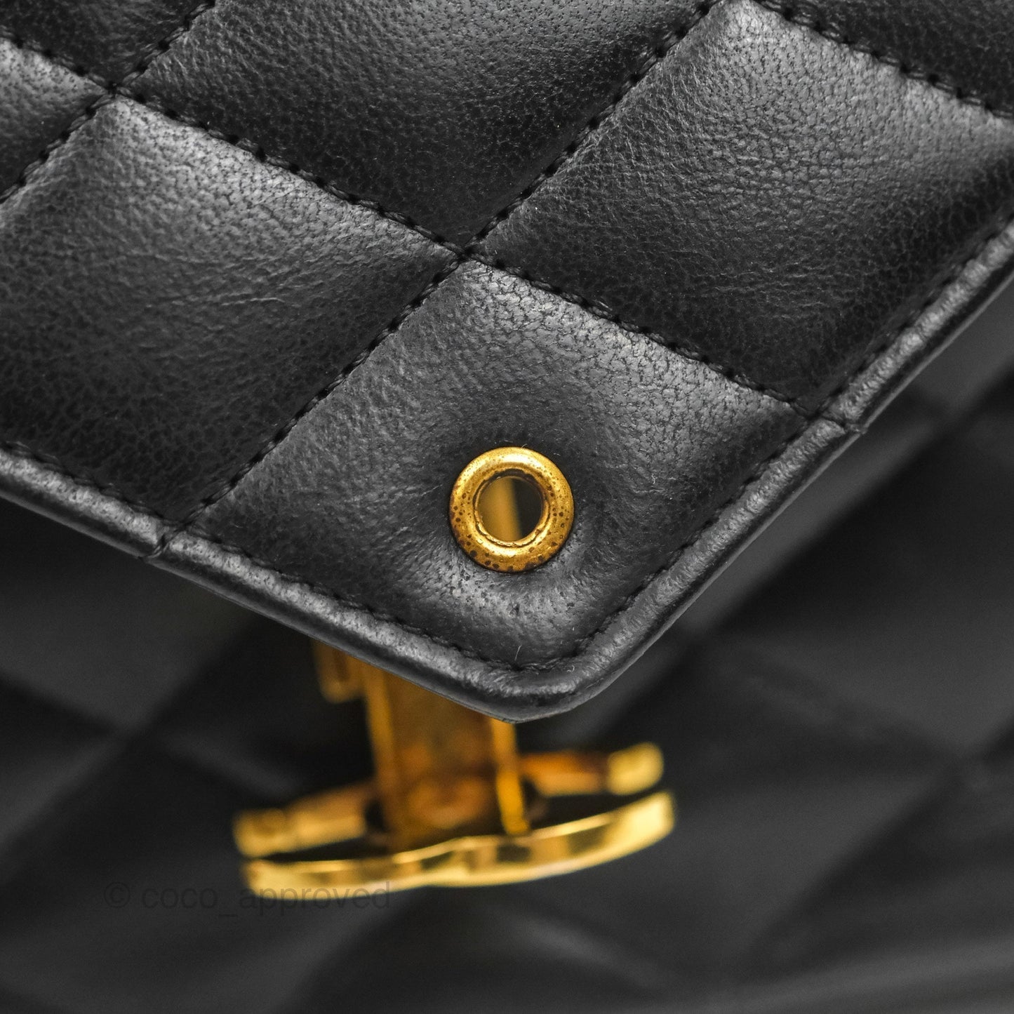Chanel Vintage CC Clip-lock Flap Bag Black Lambskin 24K Gold Hardware