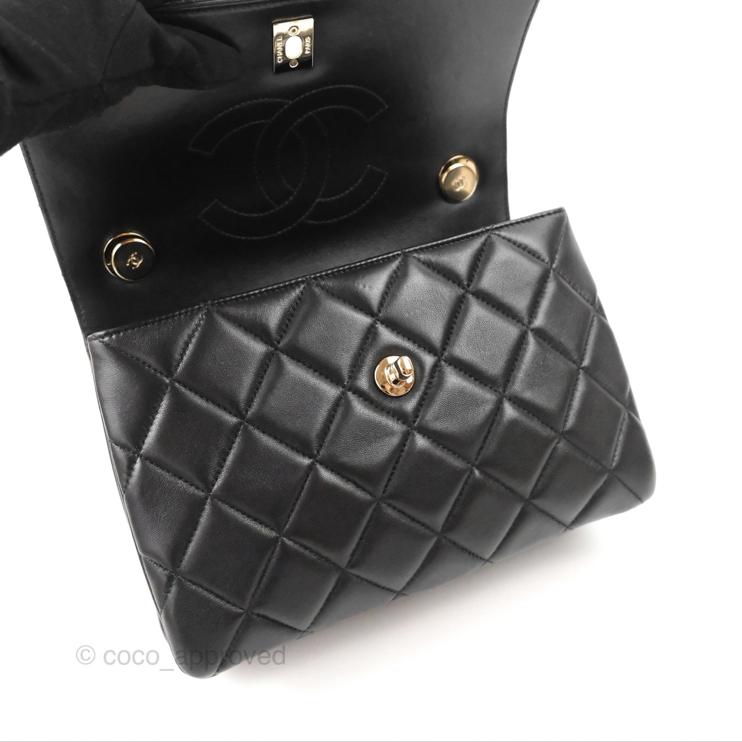 Chanel Trendy CC Small Black Lambskin Gold Hardware