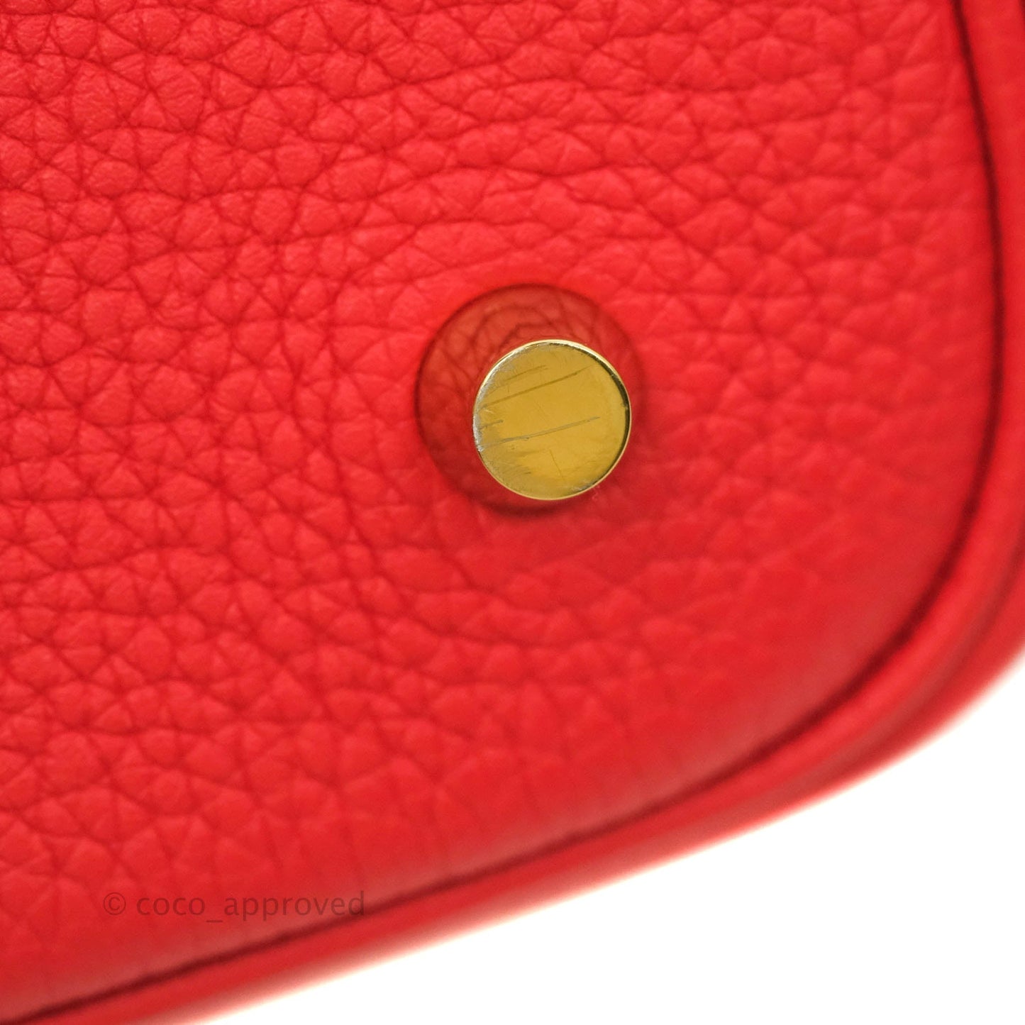 Hermès Picotin 22 Clemence Rouge de Coeur Gold Hardware