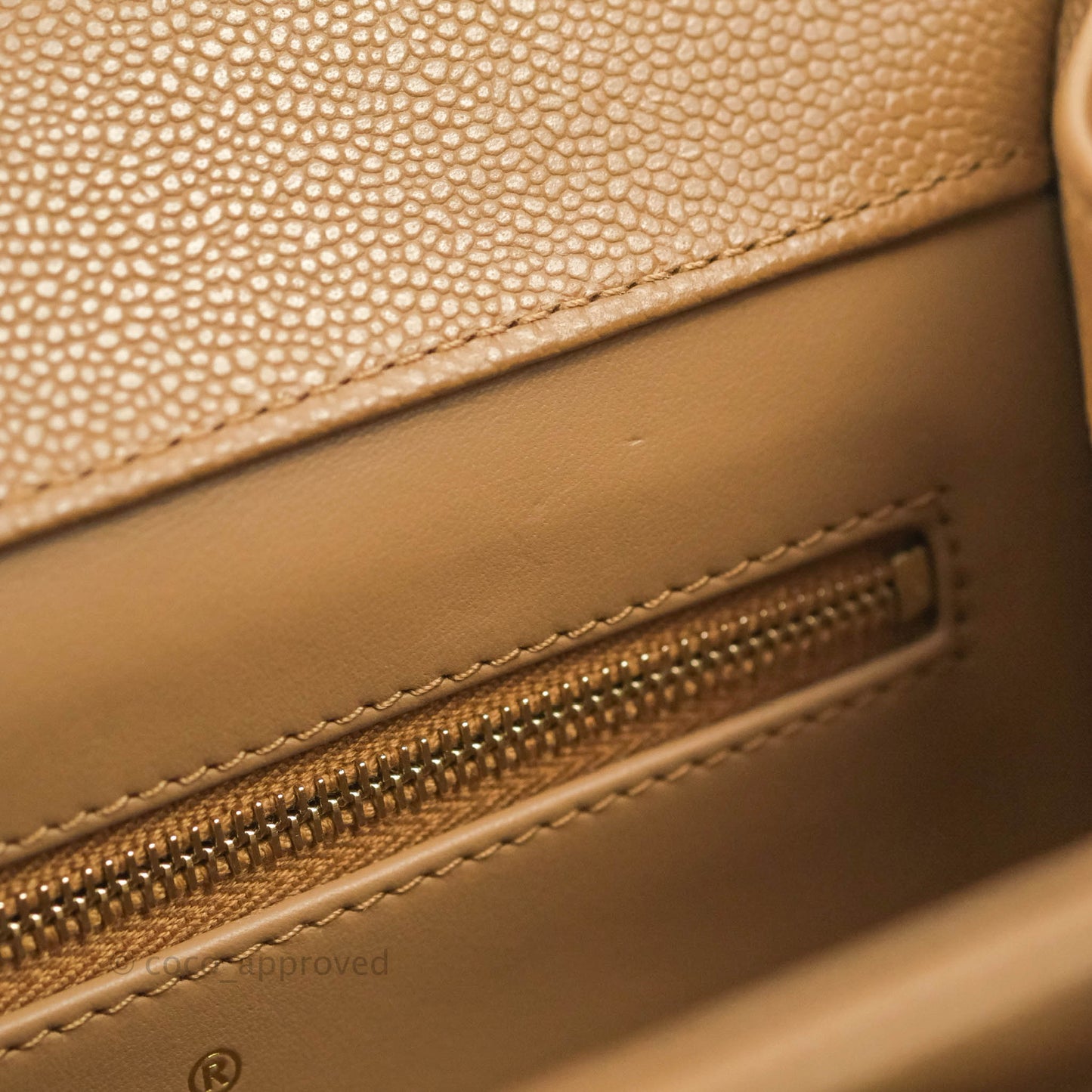 Chanel Quilted Medium Business Affinity Flap Caramel Dark Beige Caviar Gold Hardware