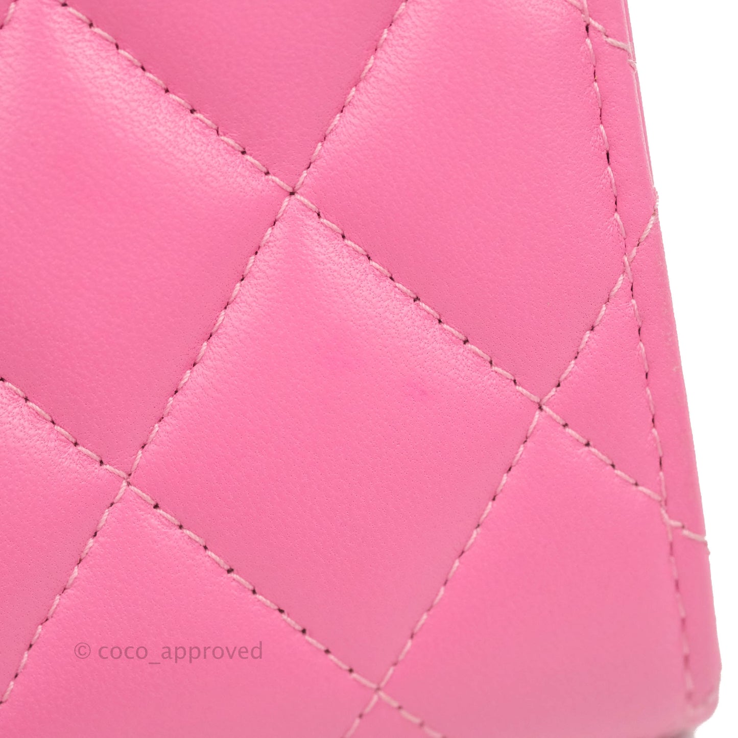 Chanel Classic Flap Wallet Pink Lambskin Silver Hardware