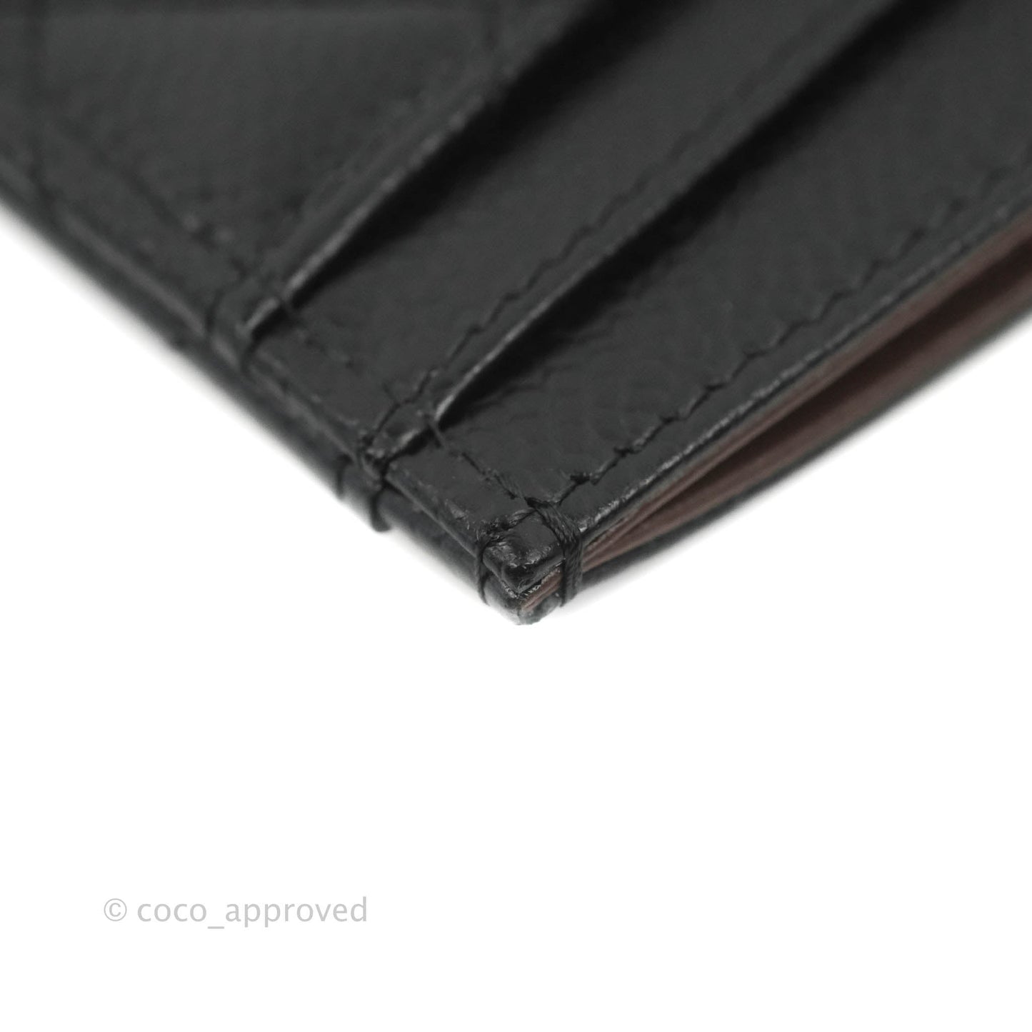 Chanel Classic Flat Card Holder Black Caviar Gold Hardware