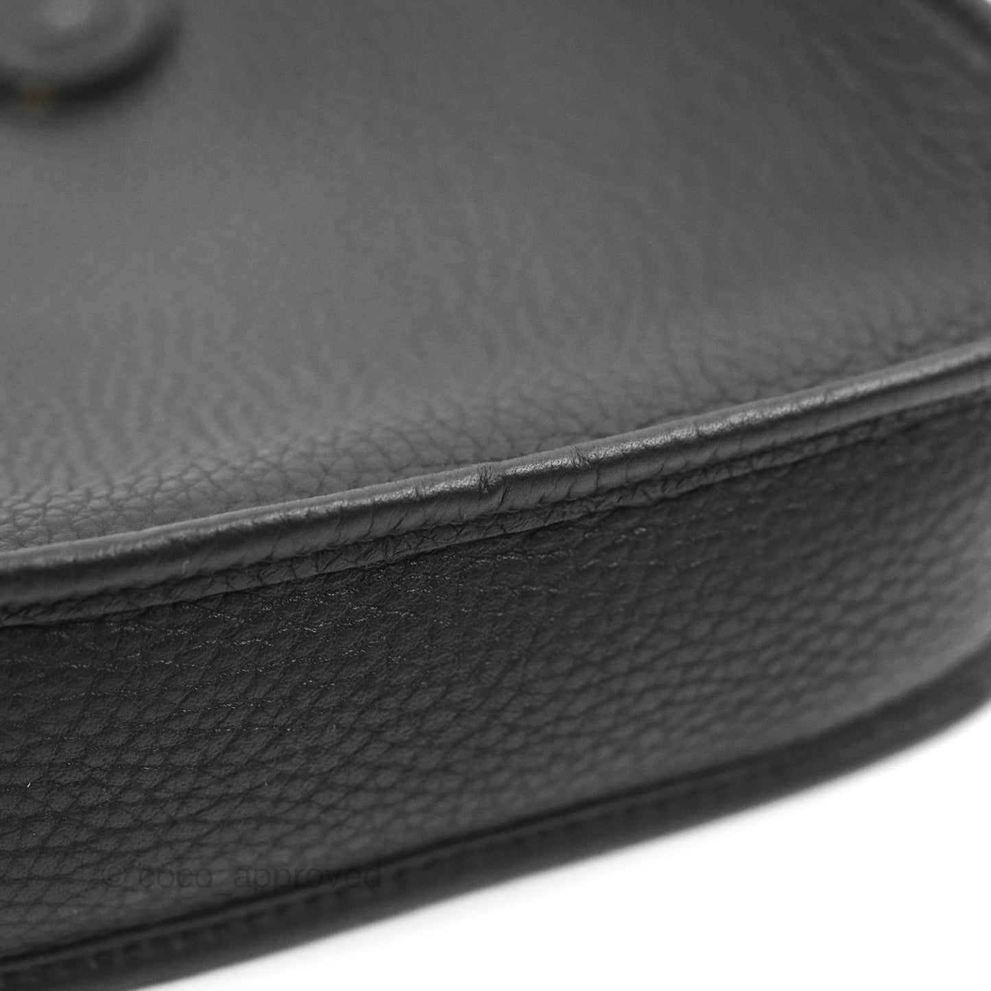 Hermès Mini Evelyne 16 Black Clemence Gold Hardware