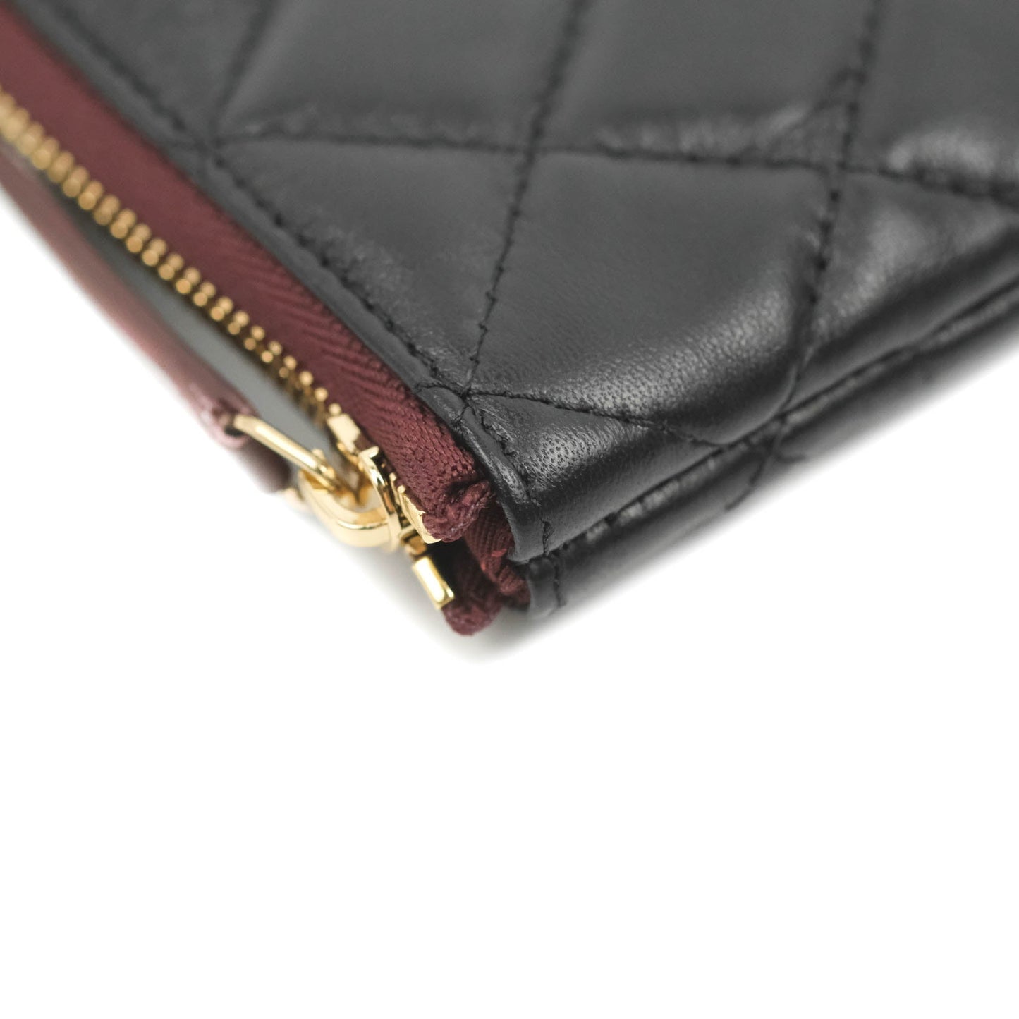 Chanel Quilted Mini O Case Black Lambskin Gold Hardware