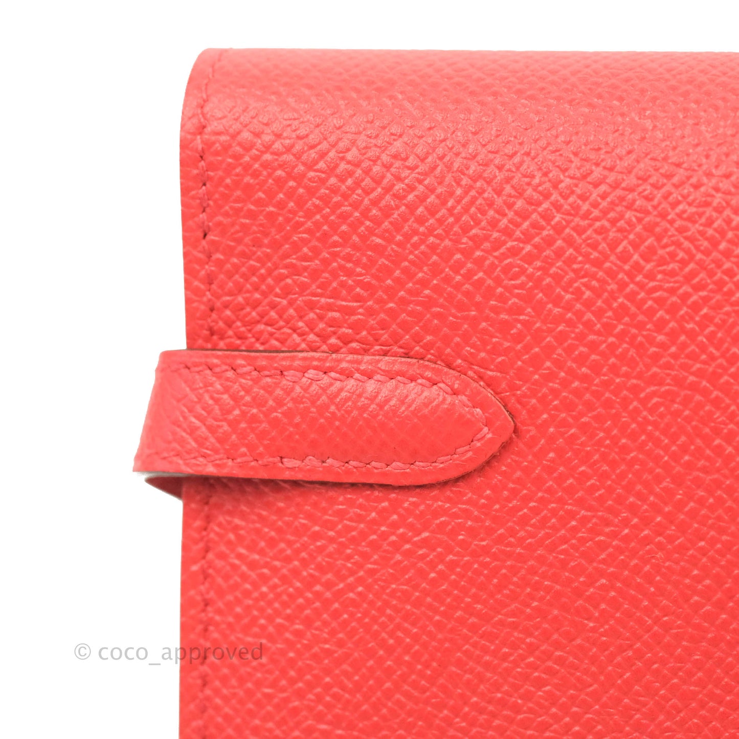 Hermès Kelly Wallet Red Epsom Palladium Hardware