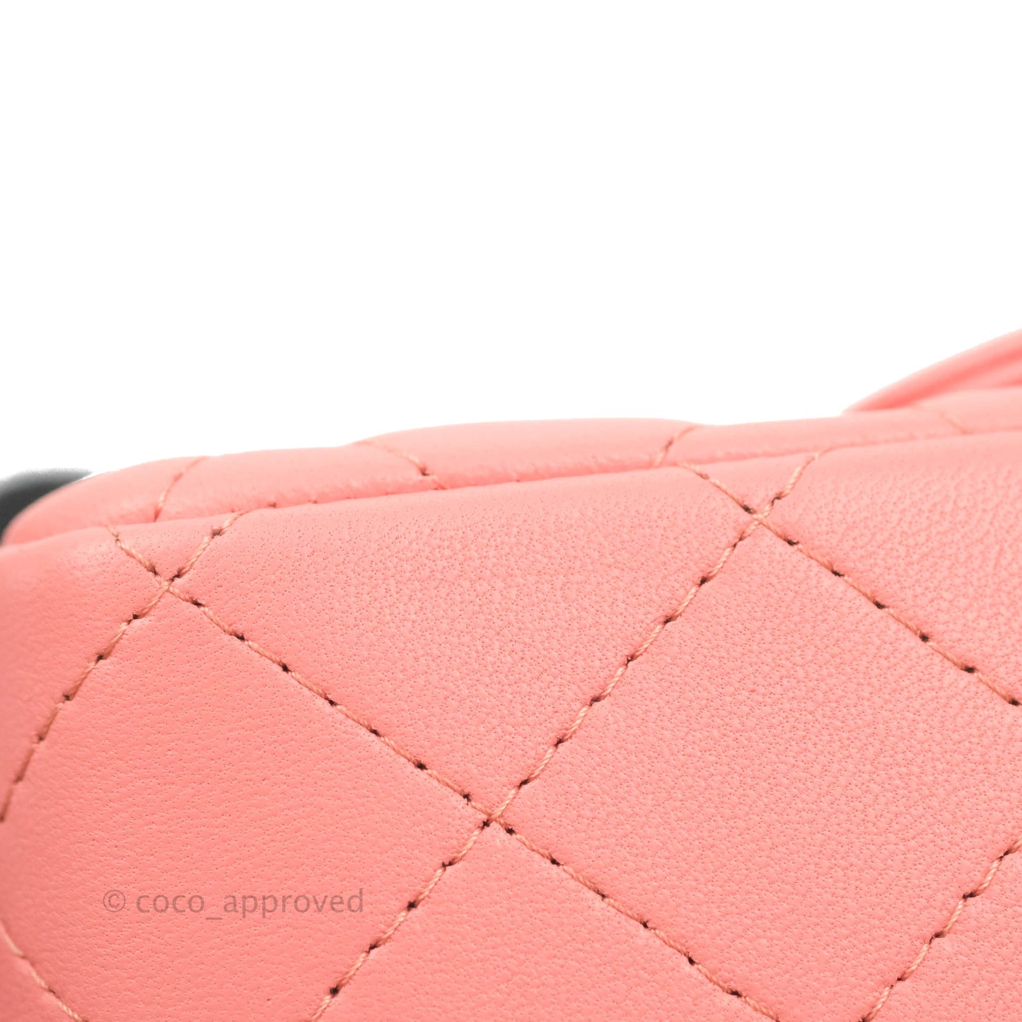 Chanel Quilted Mini Square Pink Lambskin Gold Hardware