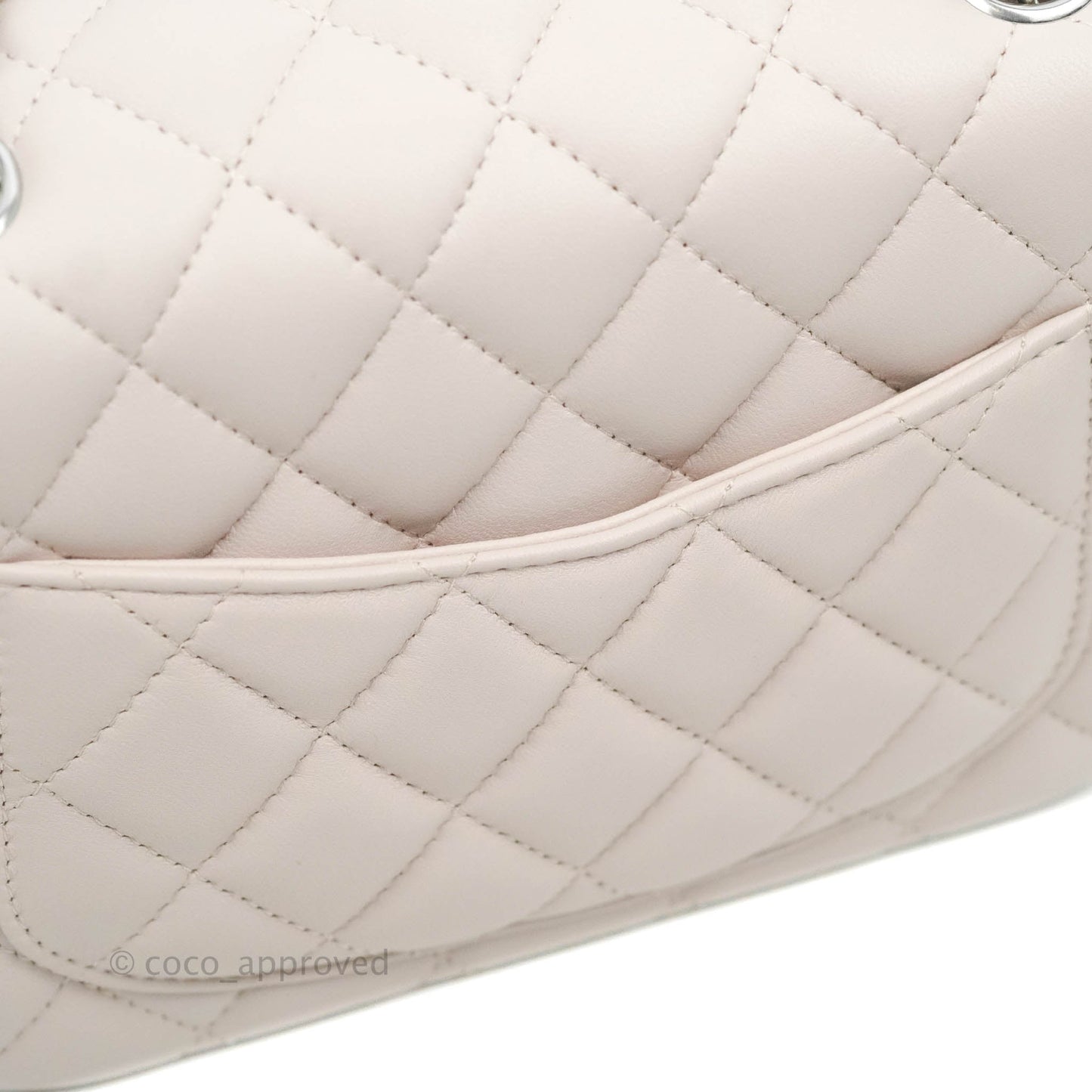 Chanel Mini Square Quilted Pale Lilac Silver Hardware
