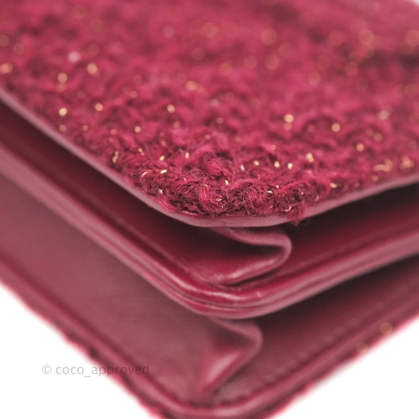 Chanel Clutch With Chain Red Tweed