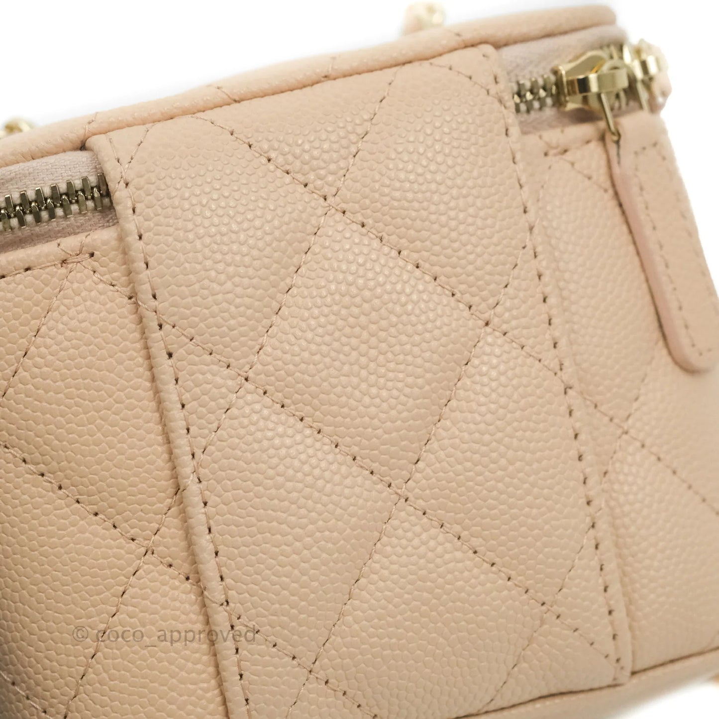 Chanel Mini Vanity With Chain Rose Clair Pink Caviar Gold Hardware