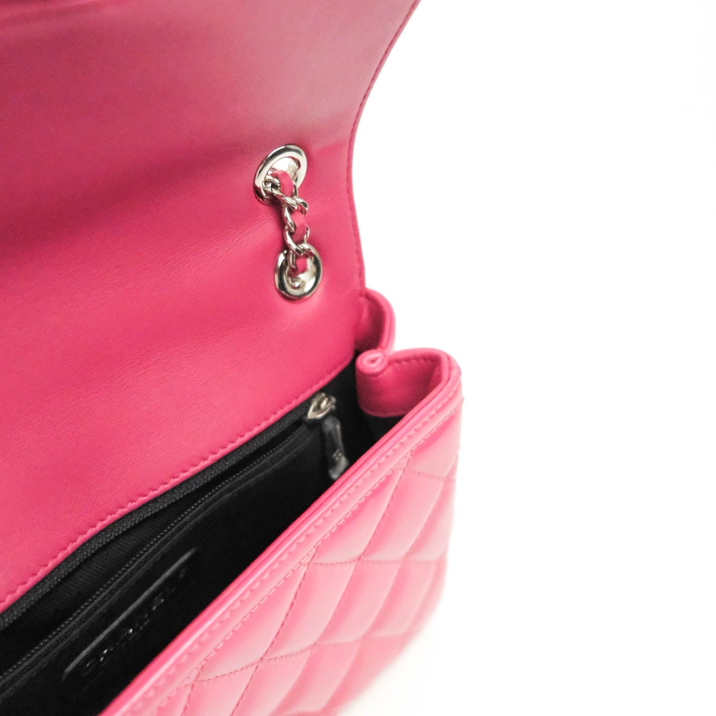 Chanel Coco Shine Small Flap Quilted Patent Calfskin Pink Silver Hardware