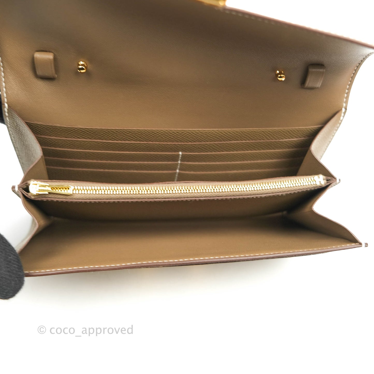 Hermès Constance Long To Go Wallet Epsom Gold Hardware
