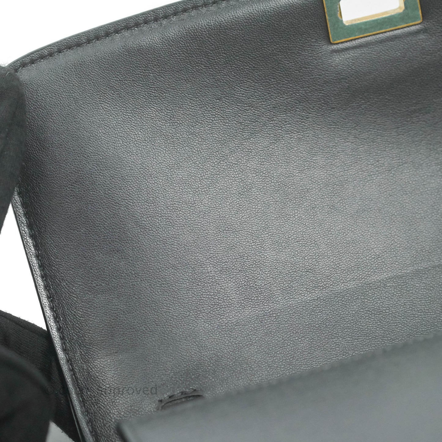 Celine Medium Classic Box Flap Dark Grey Liege Calfskin