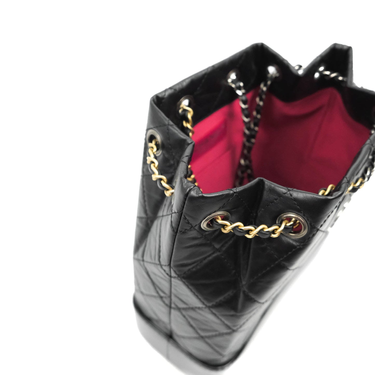 Chanel Small Gabrielle Backpack Black Aged Calfskin