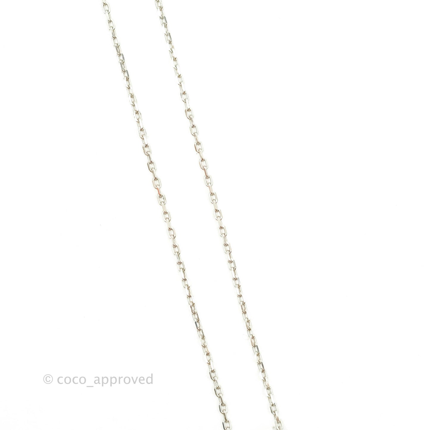 Hermès Mini Pop H White Pendant Necklace Silver Hardware